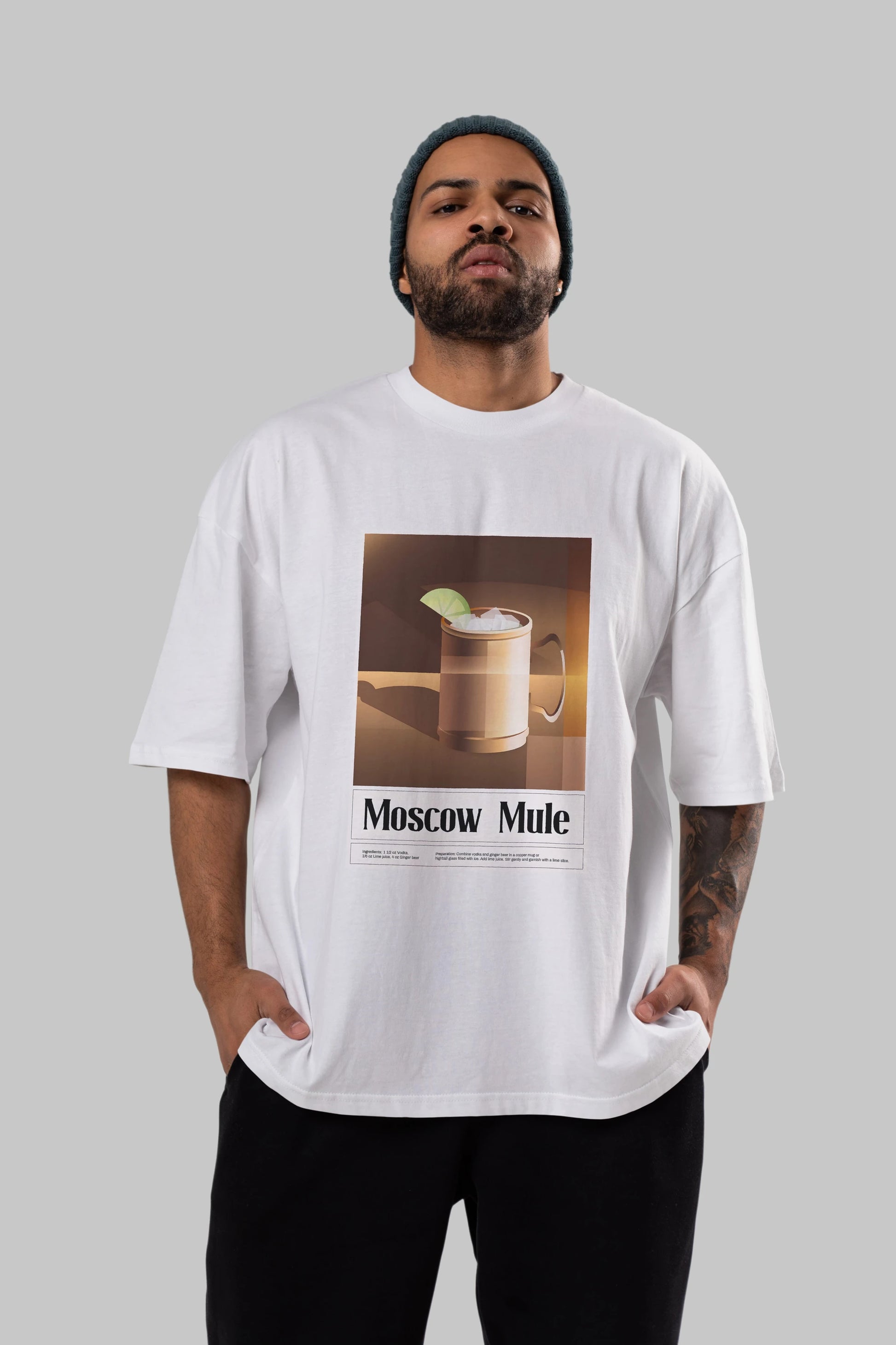Moscow Mule 3 Ön Baskılı Oversize t-shirt Erkek Kadın Unisex %100 Pamuk Bisiklet Yaka tişort