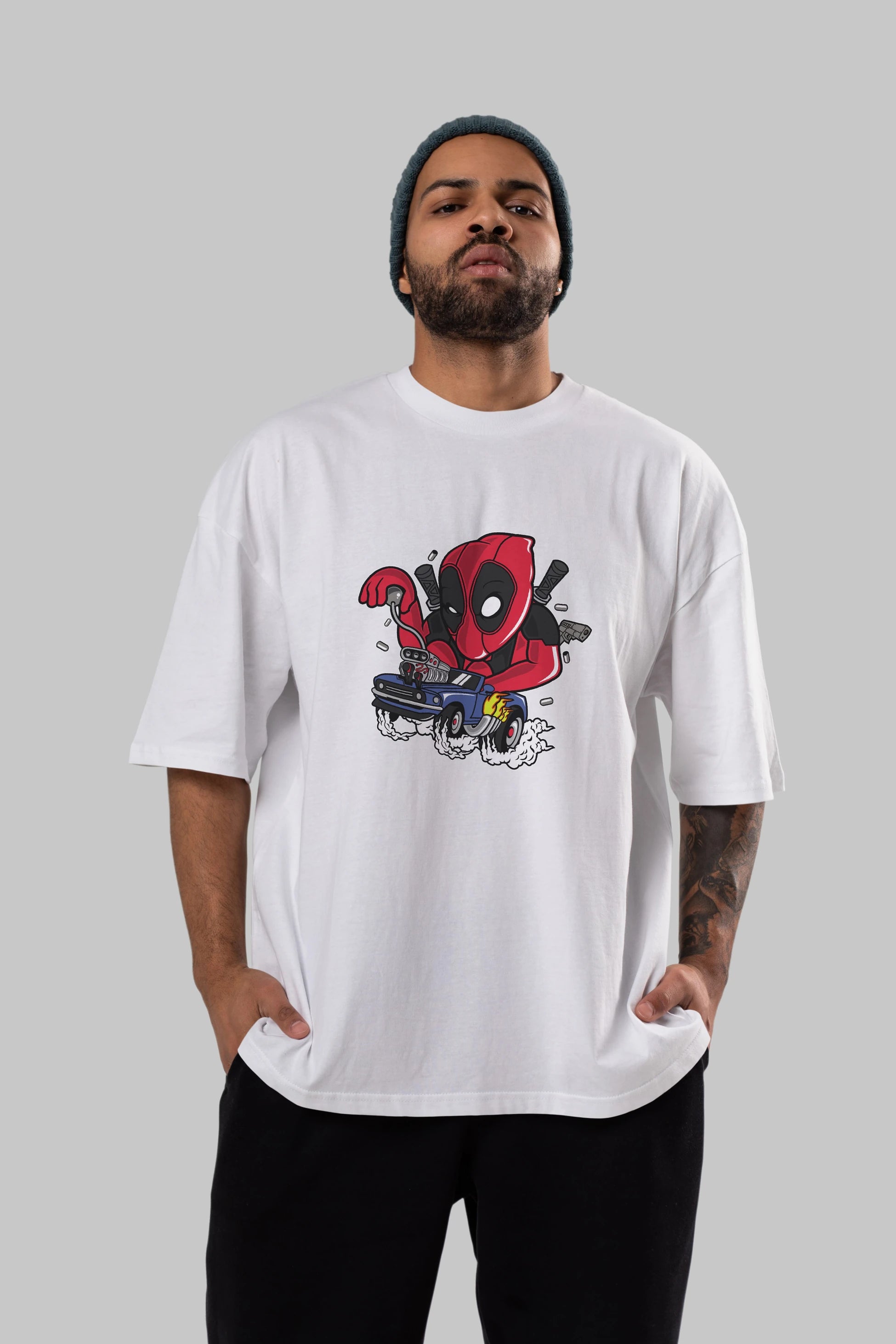 Deadpool (21) Ön Baskılı Oversize t-shirt Erkek Kadın Unisex %100 Pamuk Bisiklet Yaka tişort