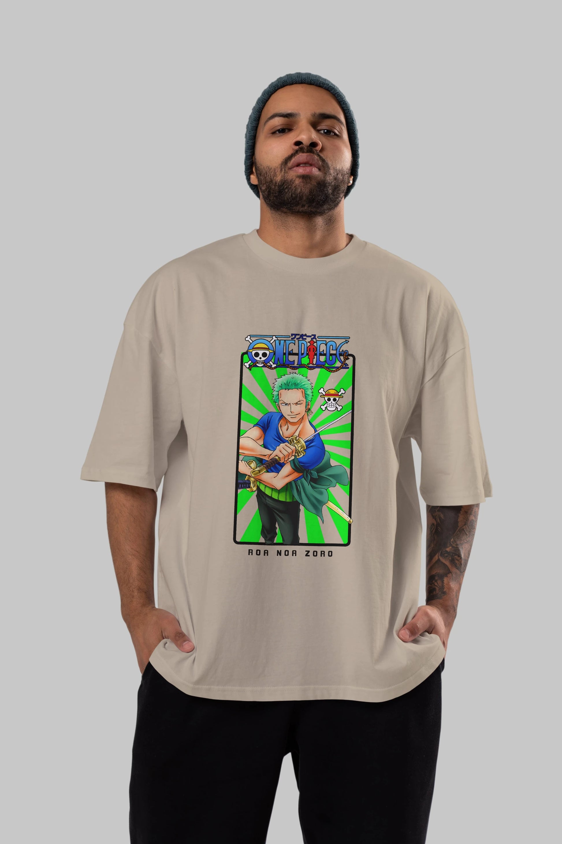 Roronoa Zoro 6 Anime Ön Baskılı Oversize t-shirt Erkek Kadın Unisex