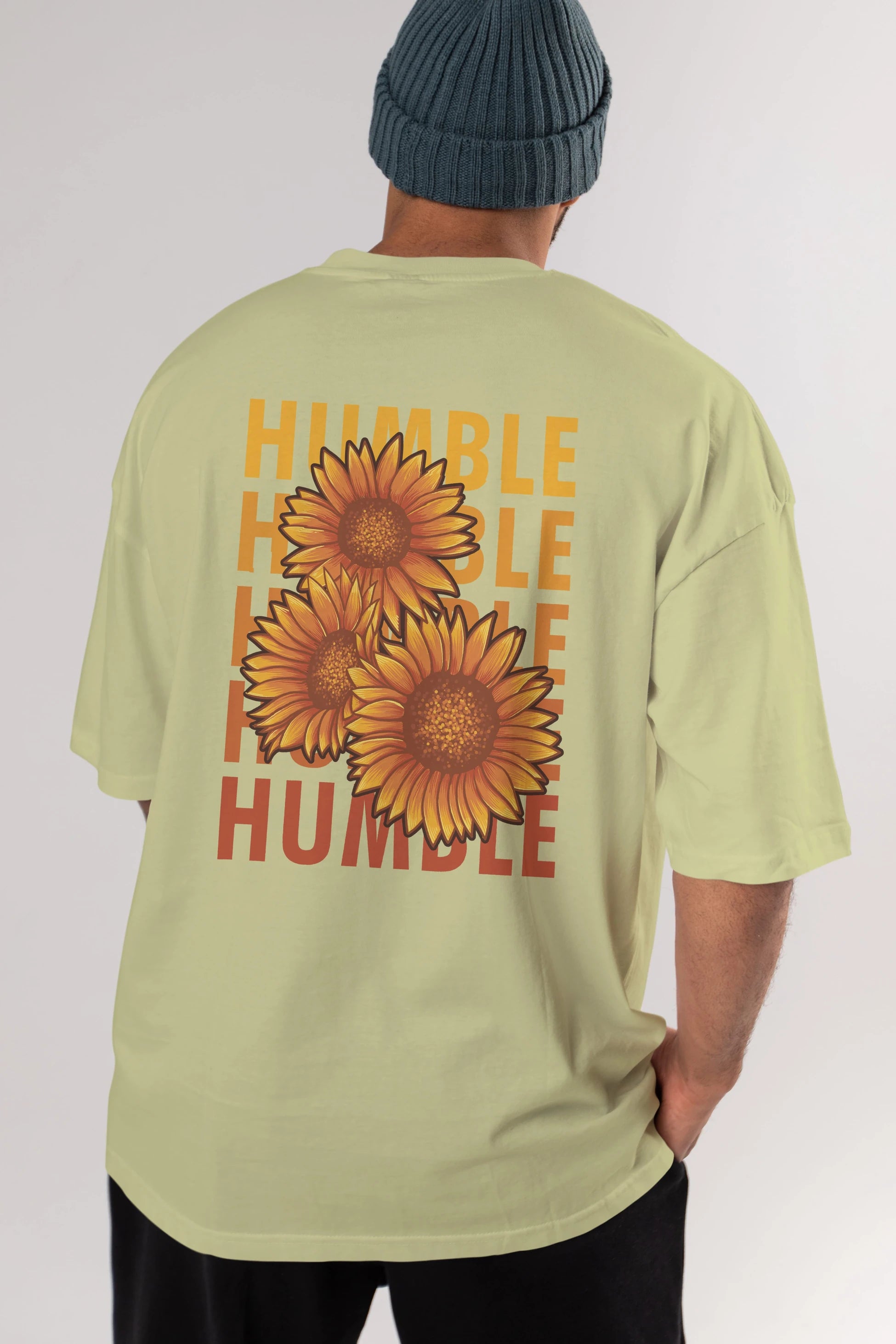 Humble 2 Arka Baskılı Oversize t-shirt Erkek Kadın Unisex
