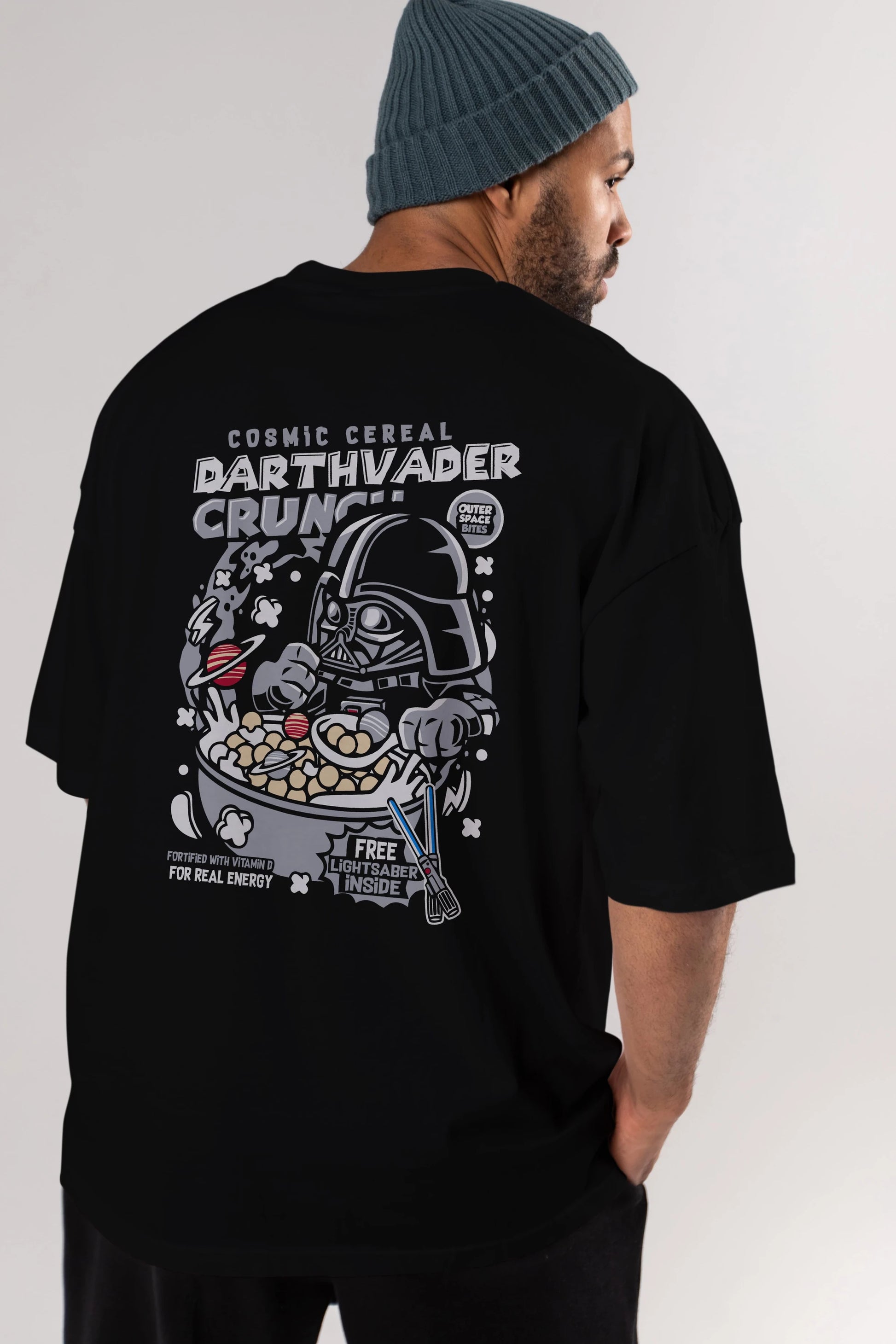 Darth Vader (2) Arka Baskılı Oversize t-shirt Erkek Kadın Unisex %100 Pamuk Bisiklet Yaka tişort