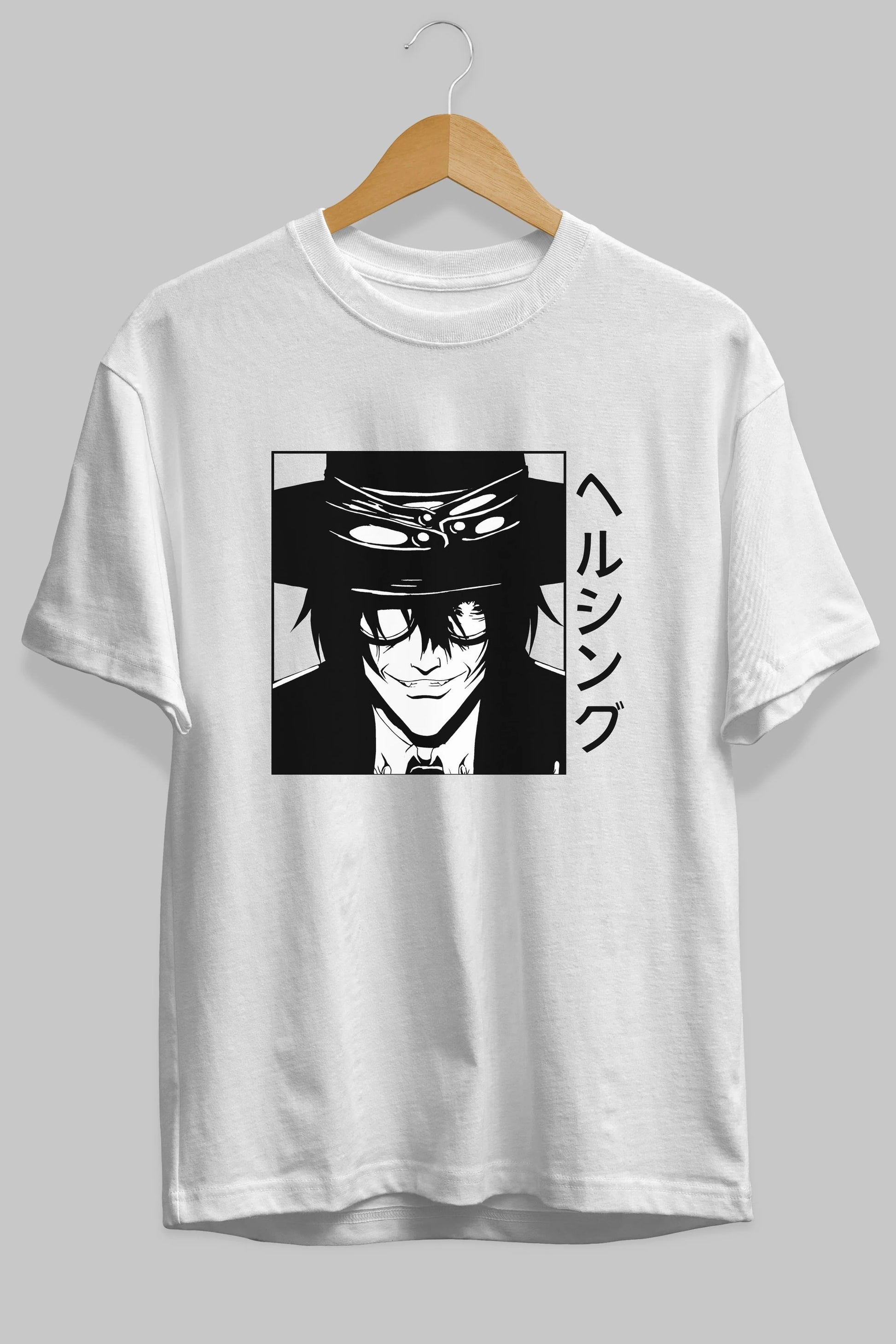 Alucard 1 Anime Ön Baskılı Oversize t-shirt %100 pamuk Erkek Kadın Unisex