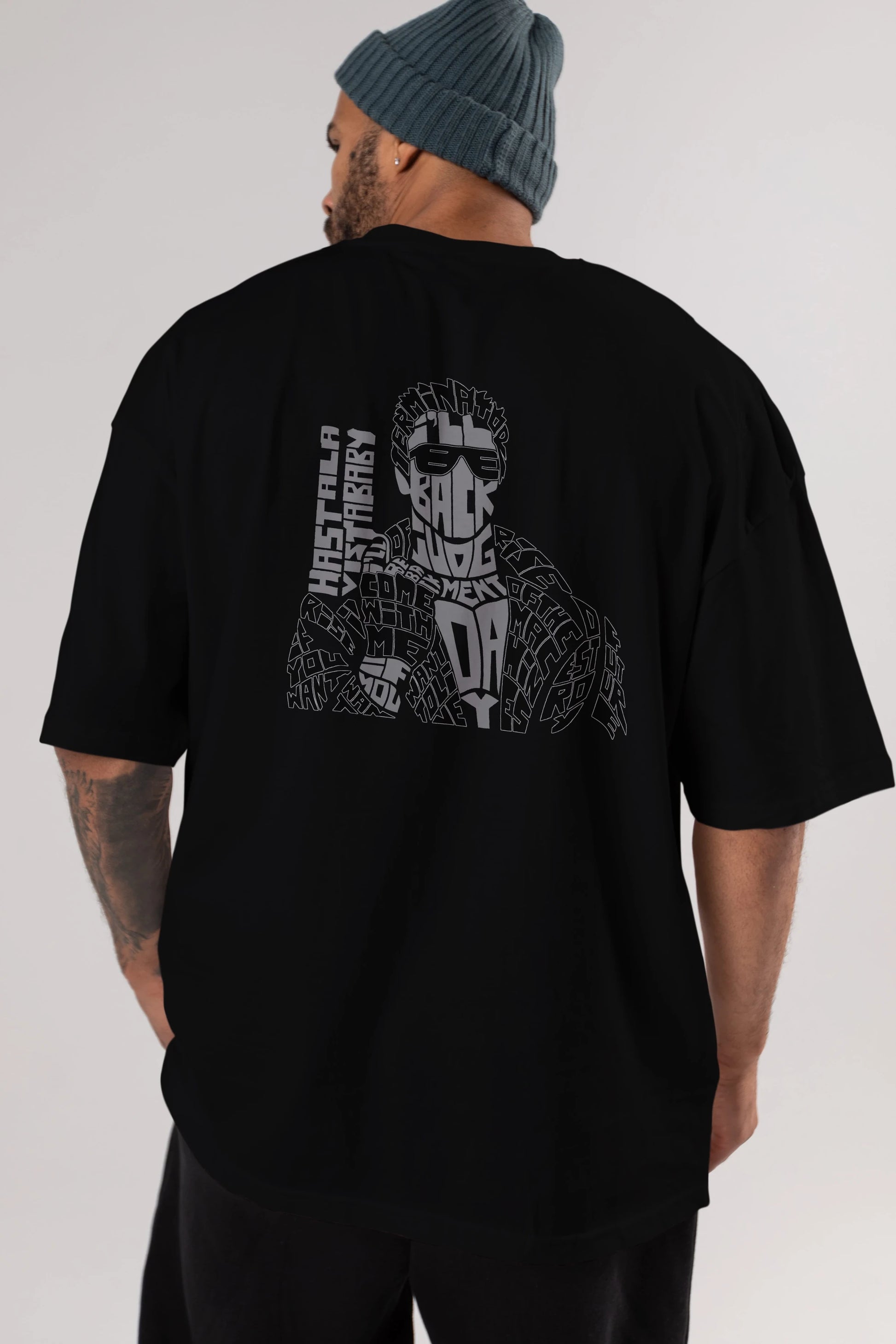 I_ll Be Back Arka Baskılı Oversize t-shirt %100 pamuk Erkek Kadın Unisex