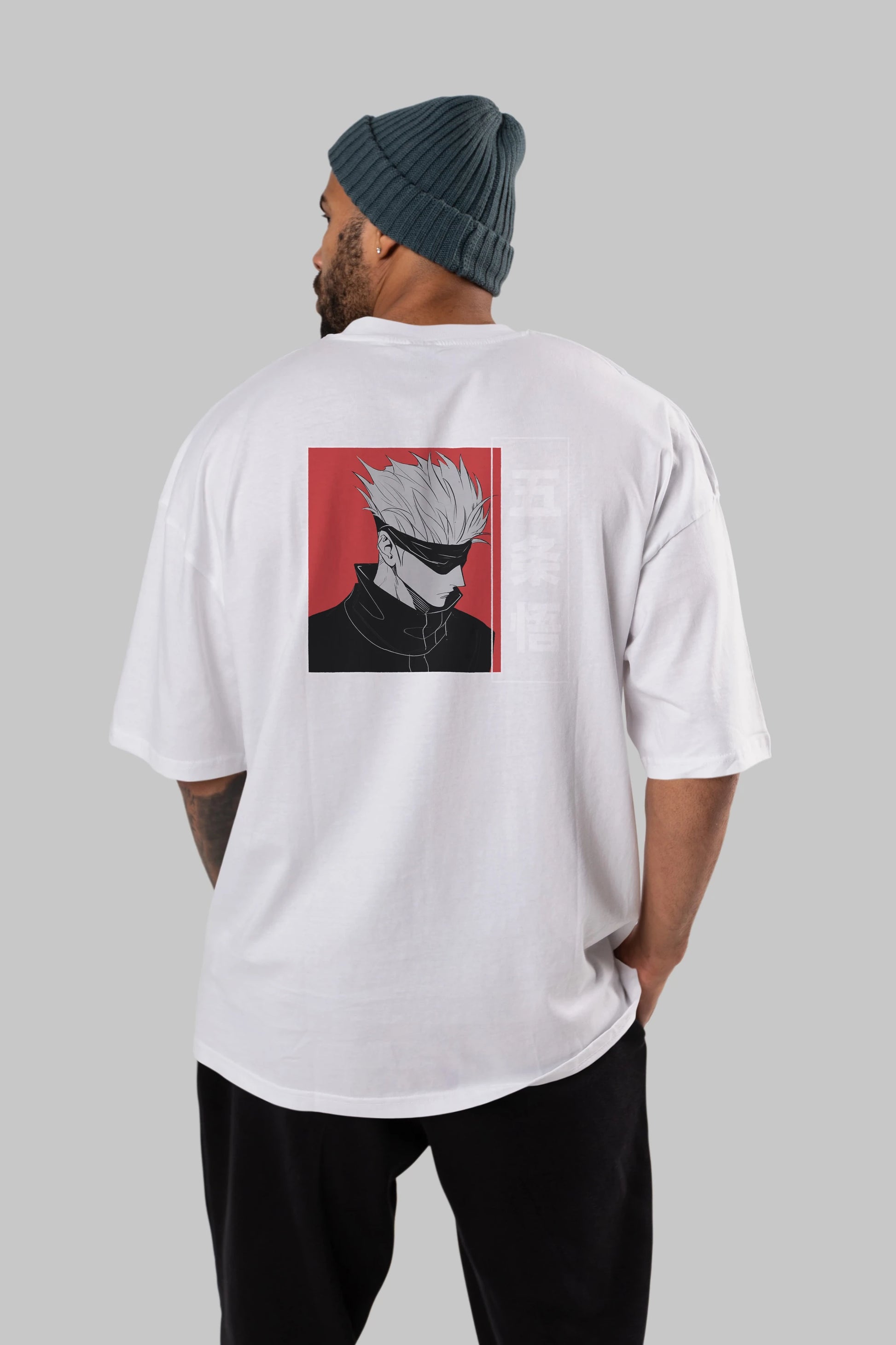JUJUTSU KAISEN 2 Anime Arka Baskılı Oversize t-shirt Erkek Kadın Unisex