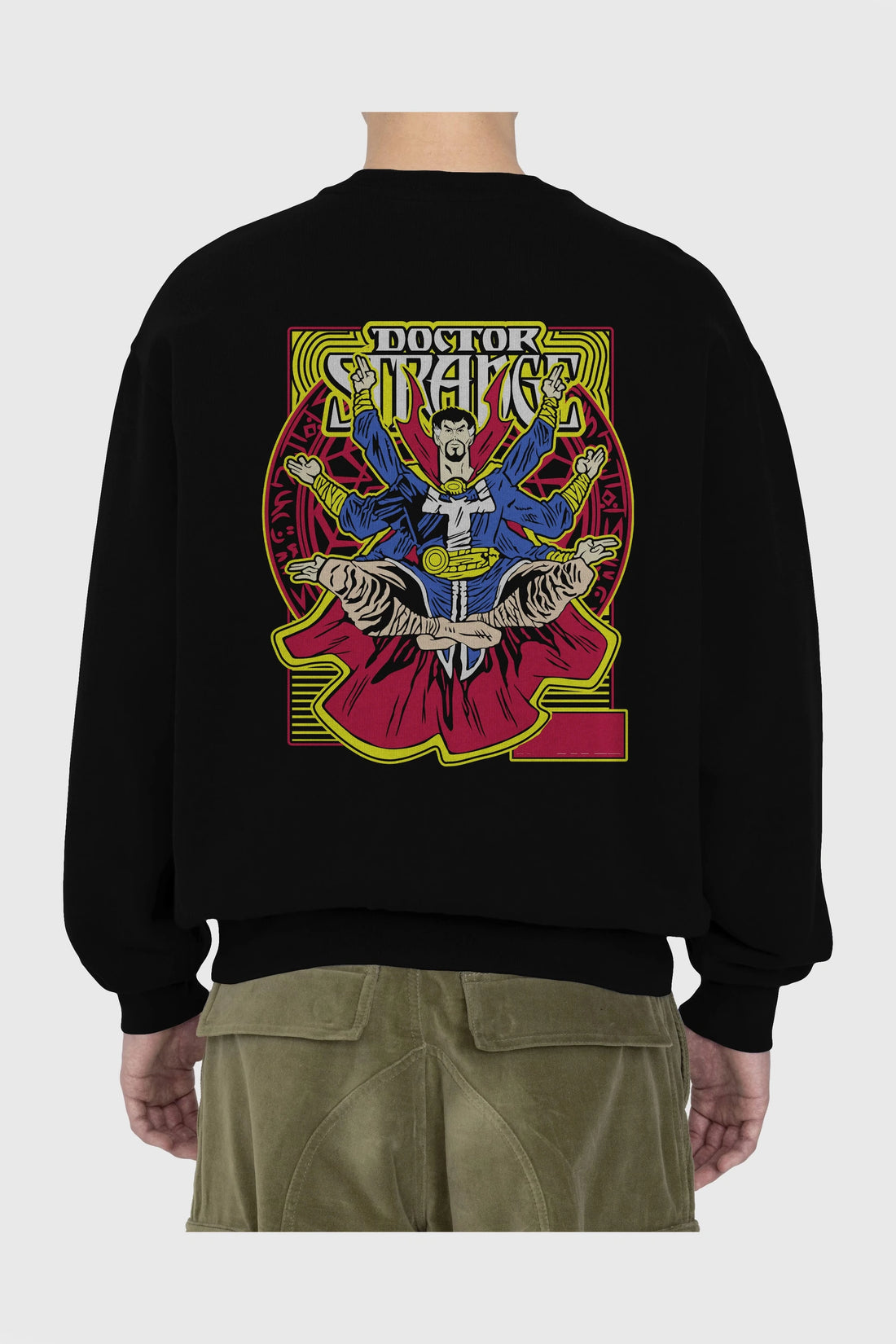 Doctor Strange (1) Arka Baskılı Oversize Sweatshirt Erkek Kadın Unisex
