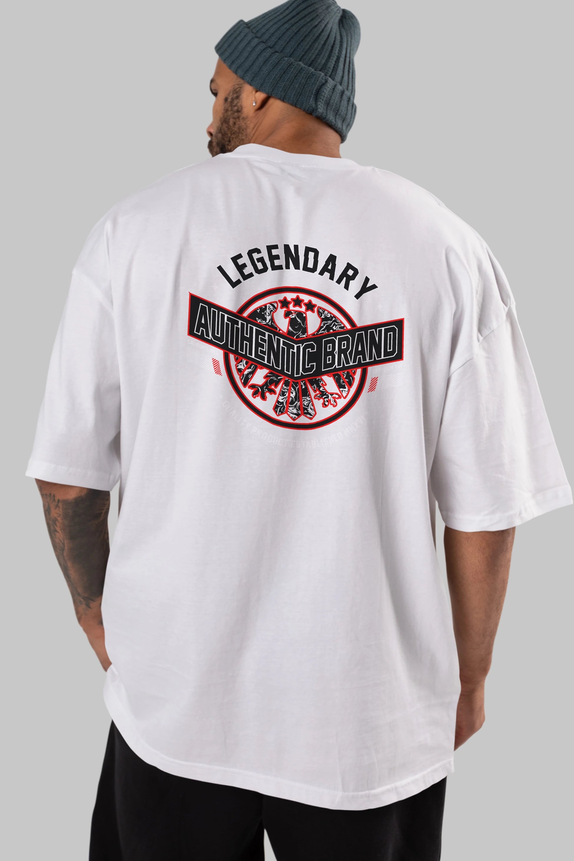 Legendary Brand Arka Baskılı Oversize t-shirt Erkek Kadın Unisex