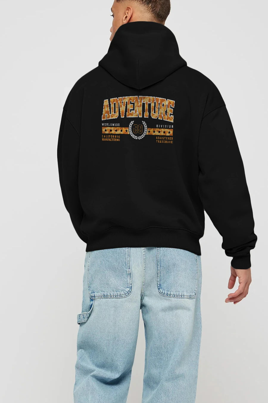 Adventure Arka Baskılı Hoodie Oversize Kapüşonlu Sweatshirt Erkek Kadın Unisex