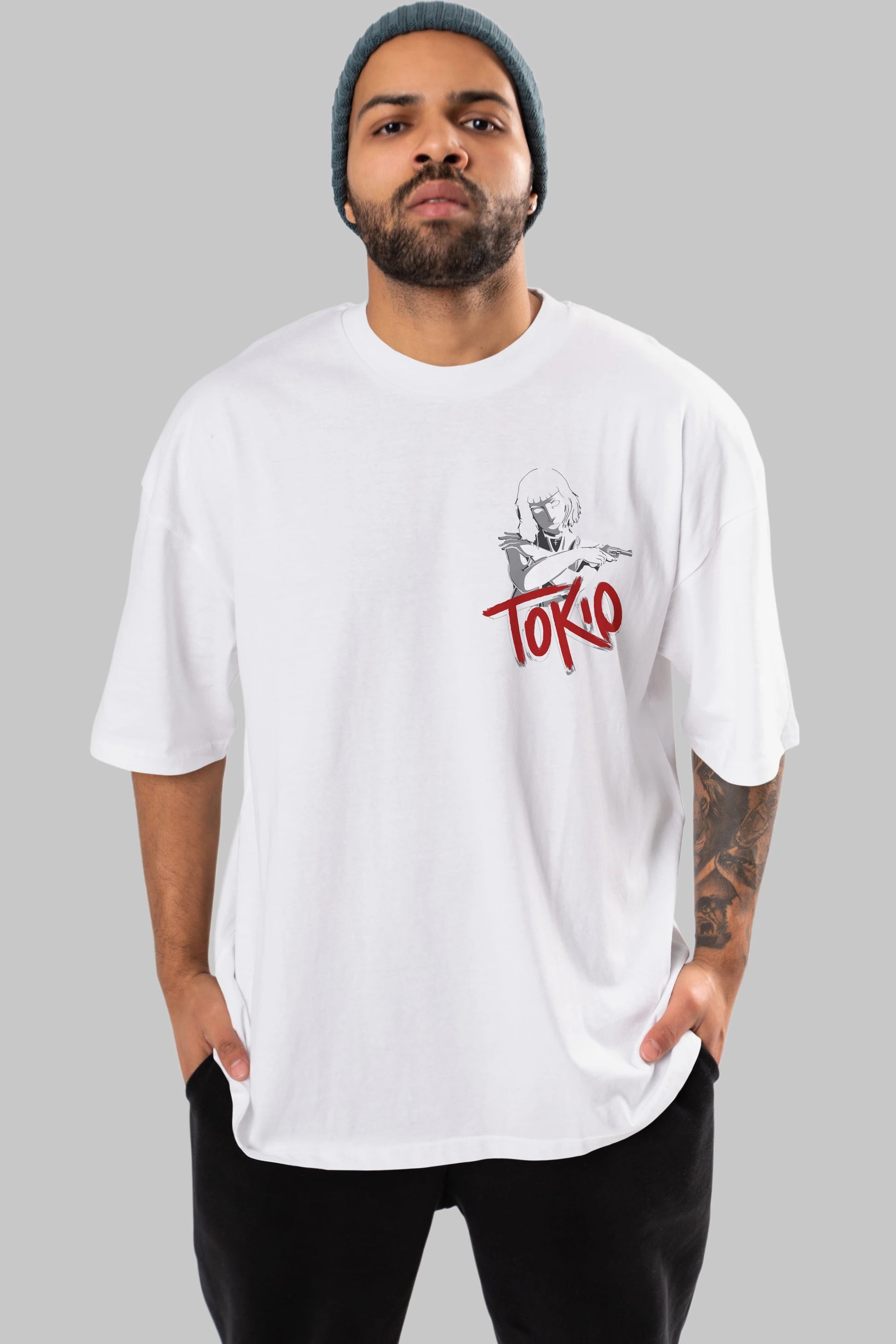 La Casa De Papel (10) Ön Sol Baskılı Oversize t-shirt Erkek Kadın Unisex %100 Pamuk Bisiklet Yaka tişort