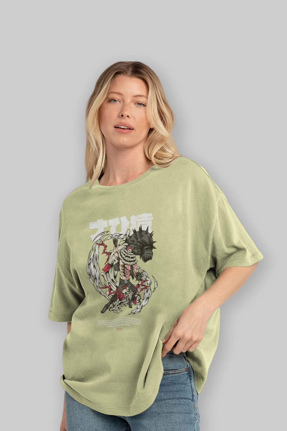Katakuri Anime Ön Baskılı Oversize t-shirt %100 pamuk Erkek Kadın Unisex