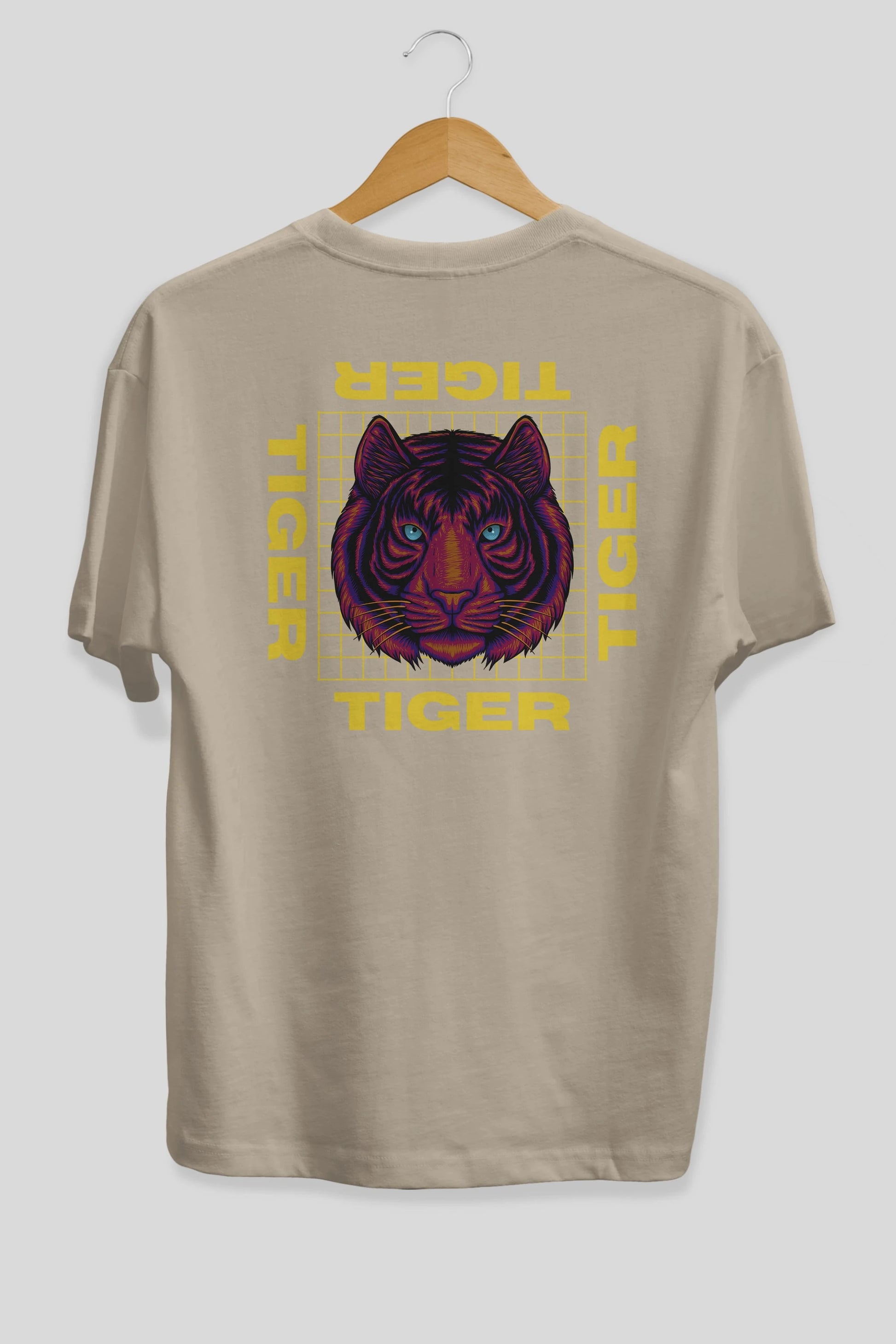 Tiger Yazılı Streetwear Arka Baskılı Oversize t-shirt Erkek Kadın Unisex