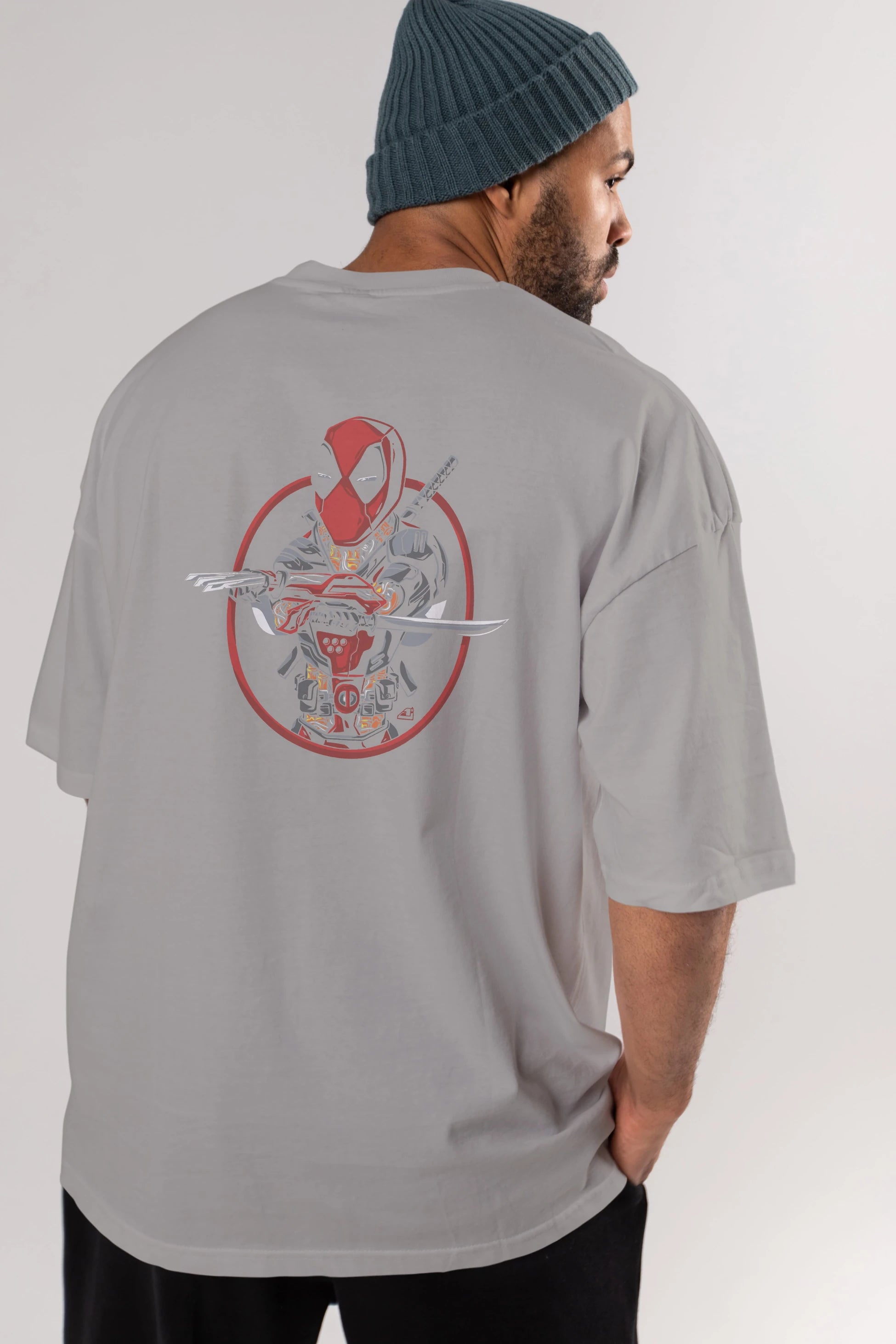 Deadpool (5) Arka Baskılı Oversize t-shirt Erkek Kadın Unisex %100 Pamuk Bisiklet Yaka tişort