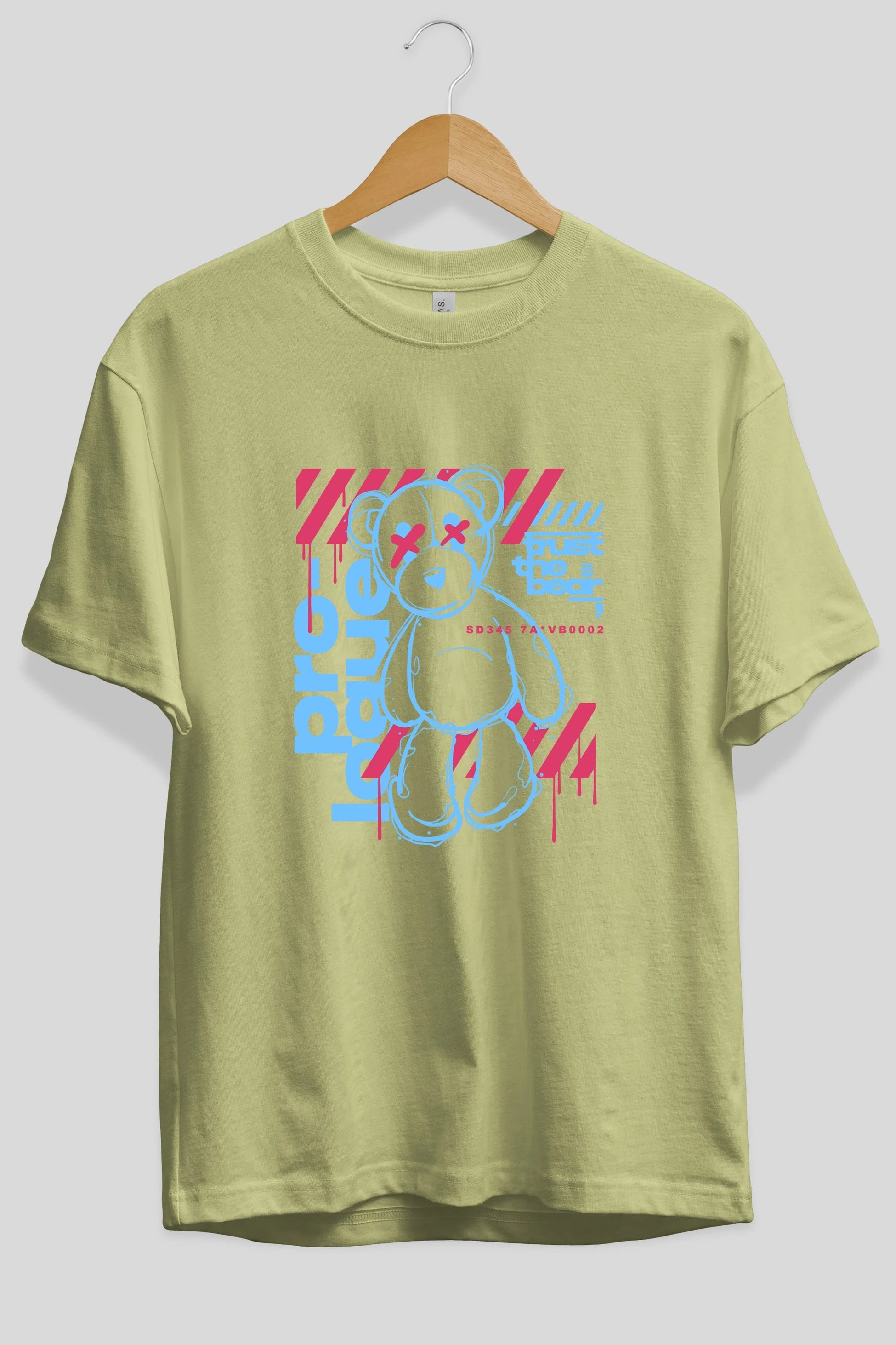 Trust The Bear Ön Baskılı Oversize t-shirt Erkek Kadın Unisex