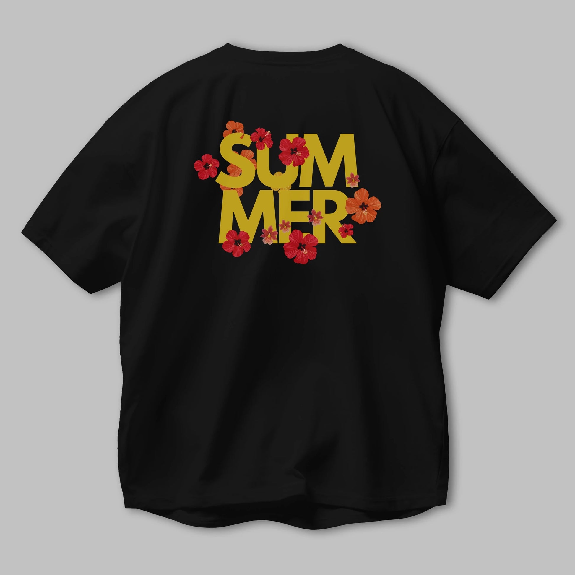 Summer Yazılı 2 Arka Baskılı Oversize t-shirt Erkek Kadın Unisex
