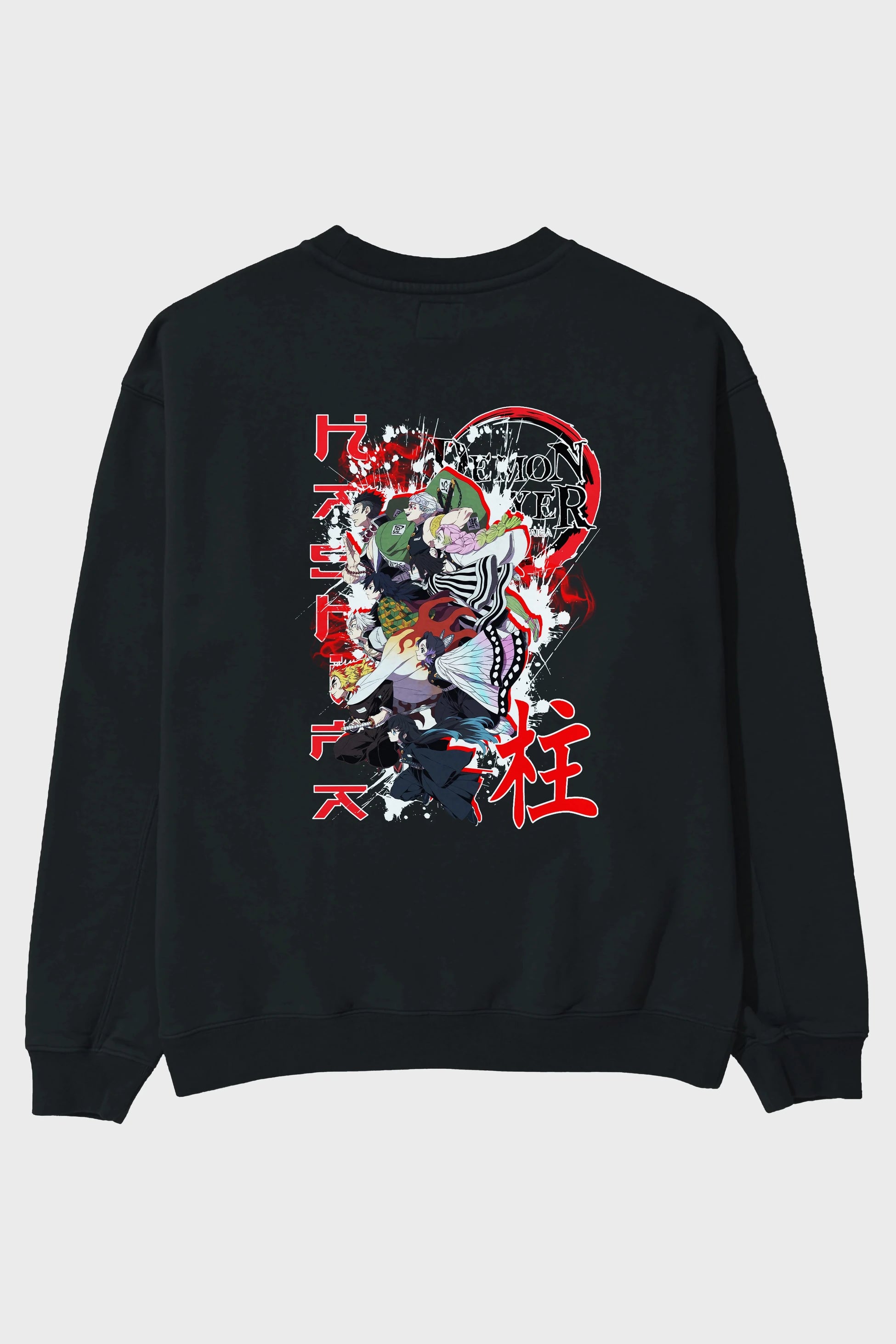 DEMON SLAYER SLAYERS Anime Arka Baskılı Oversize Sweatshirt Erkek Kadın Unisex