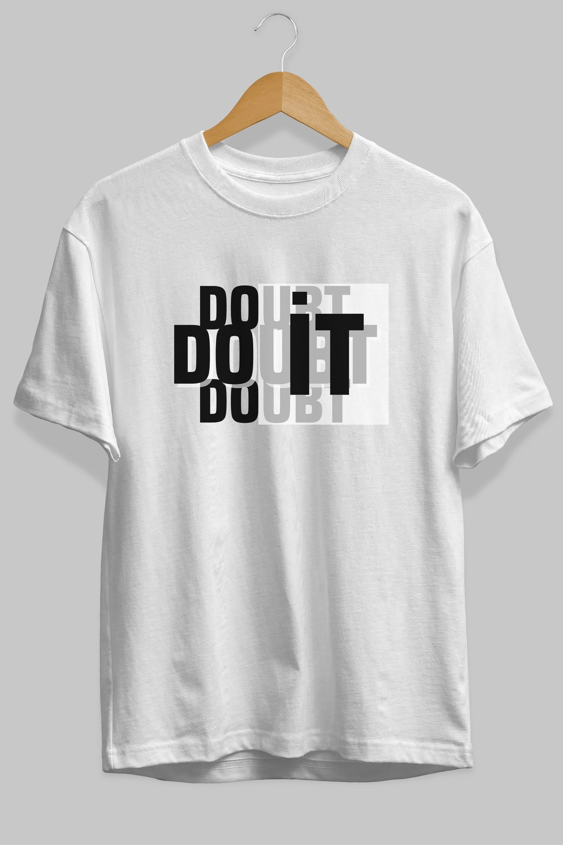 Do it Yazılı Ön Baskılı Oversize t-shirt Erkek Kadın Unisex
