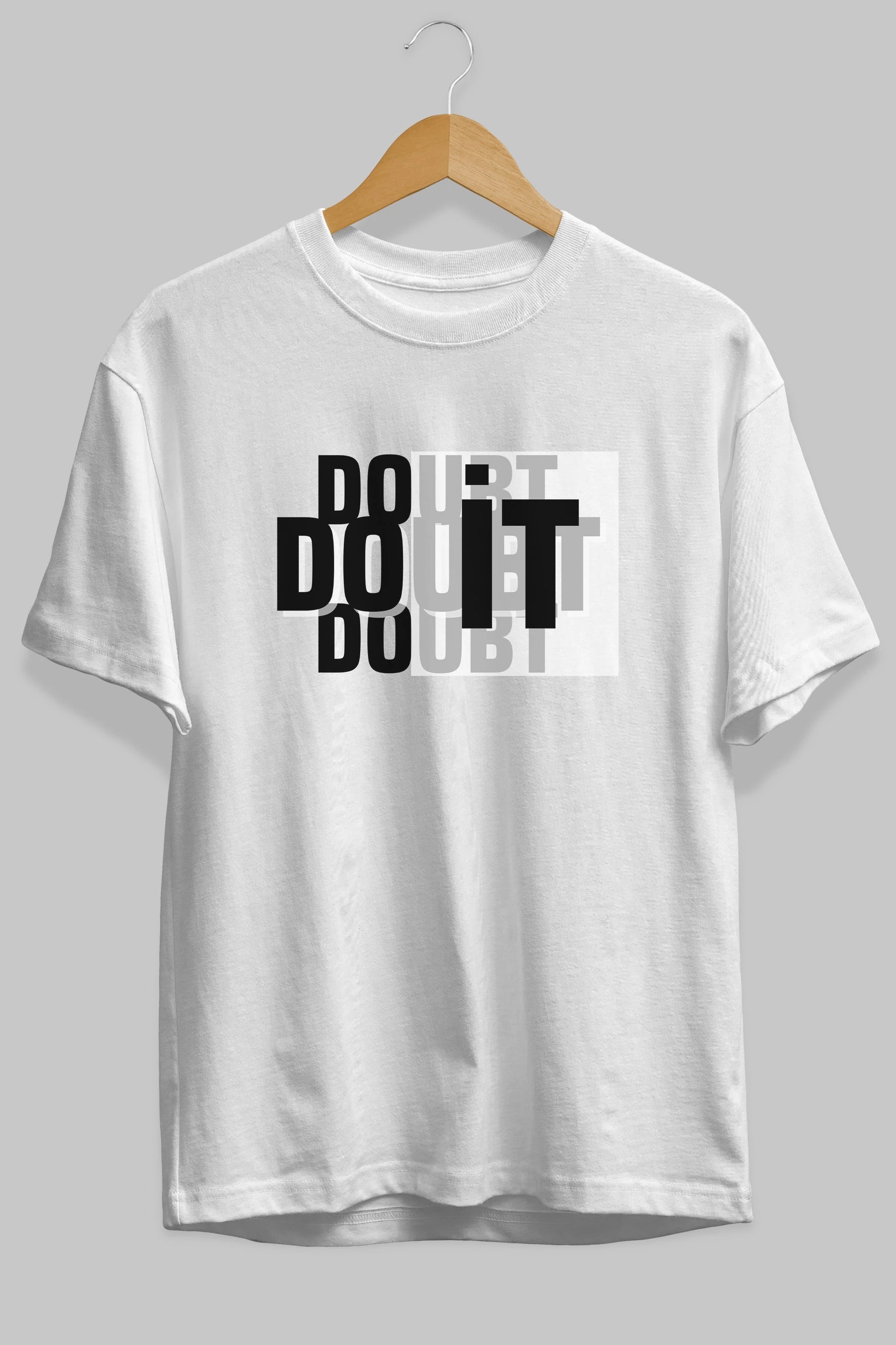 Do it Yazılı Ön Baskılı Oversize t-shirt Erkek Kadın Unisex