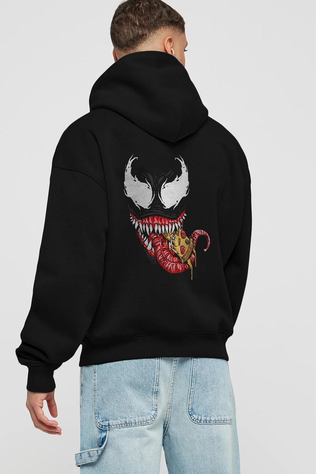 Venom (1) Arka Baskılı Hoodie Oversize Kapüşonlu Sweatshirt Erkek Kadın Unisex