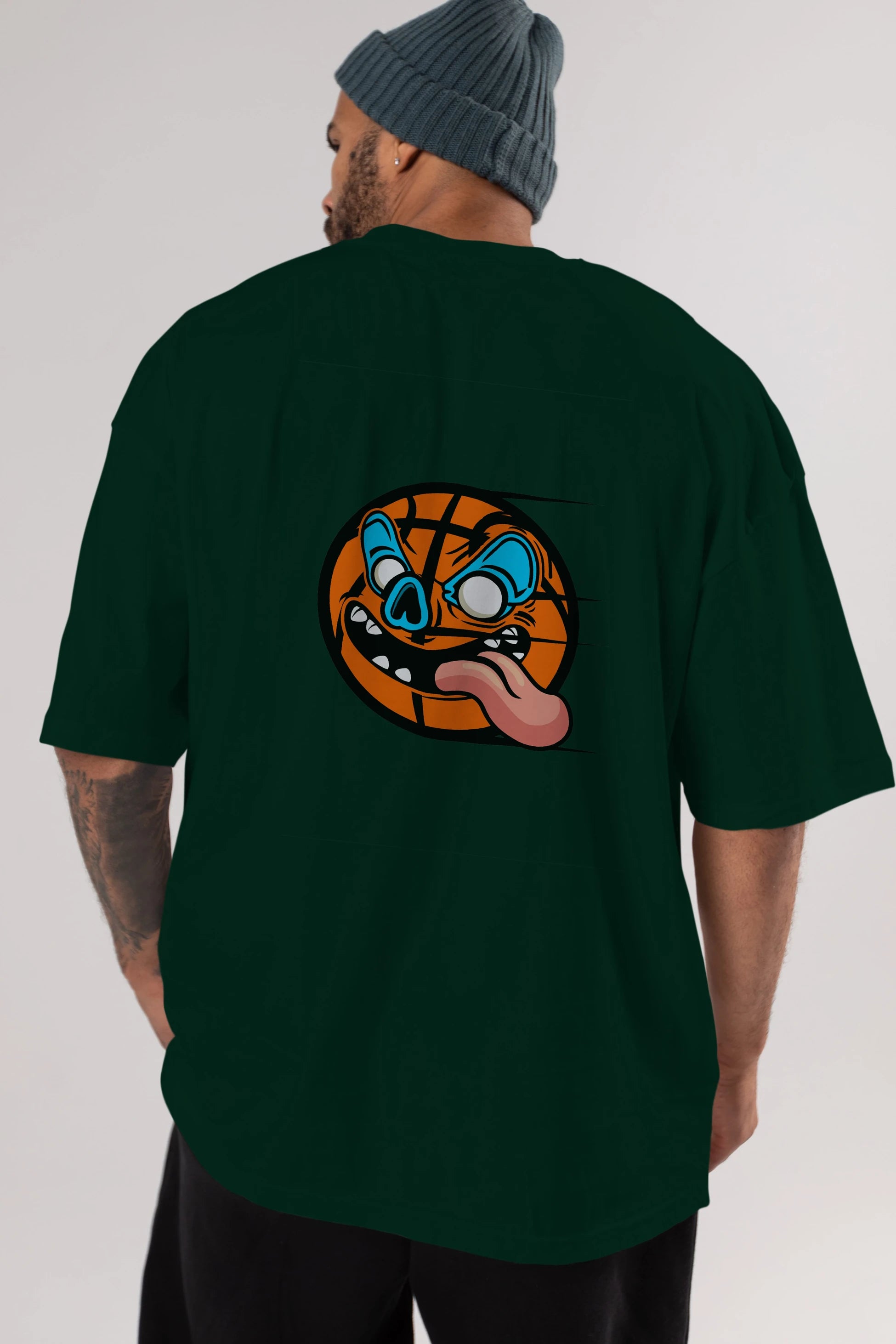 Basketball Arka Baskılı Oversize t-shirt Erkek Kadın Unisex %100 Pamuk tişort