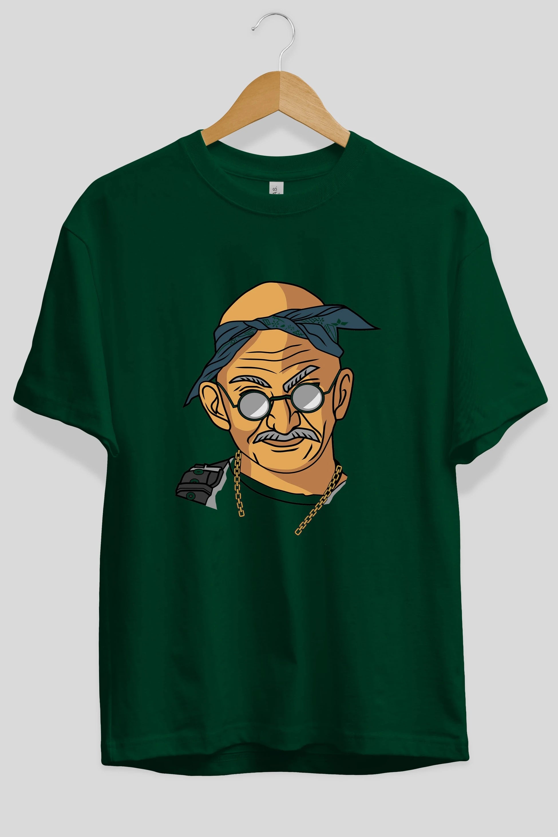 Tupac Gandhi Ön Baskılı Oversize t-shirt Erkek Kadın Unisex %100 Pamuk tişort