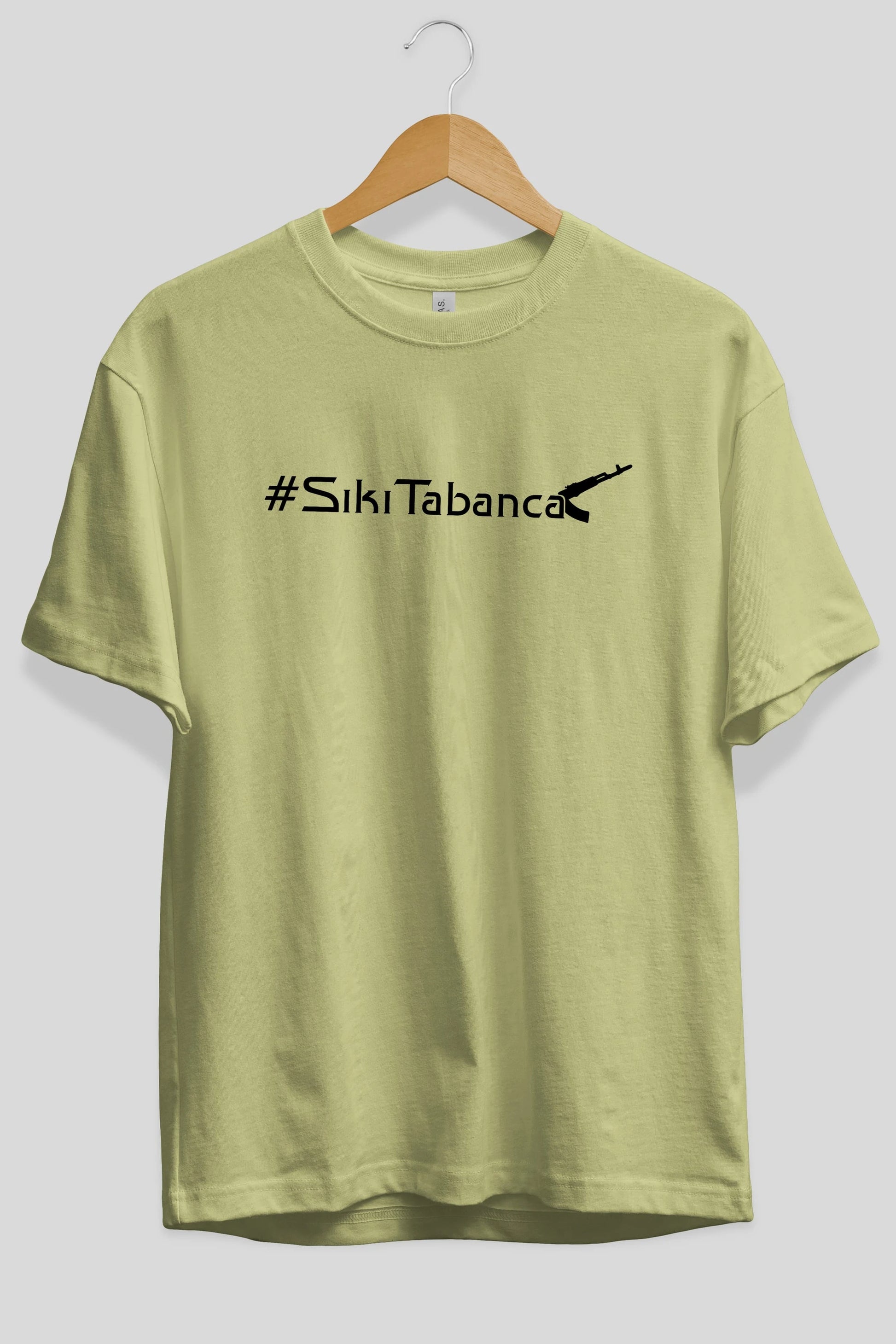 Sıkı Tabanca Ön Baskılı Oversize t-shirt %100 pamuk Erkek Kadın Unisex