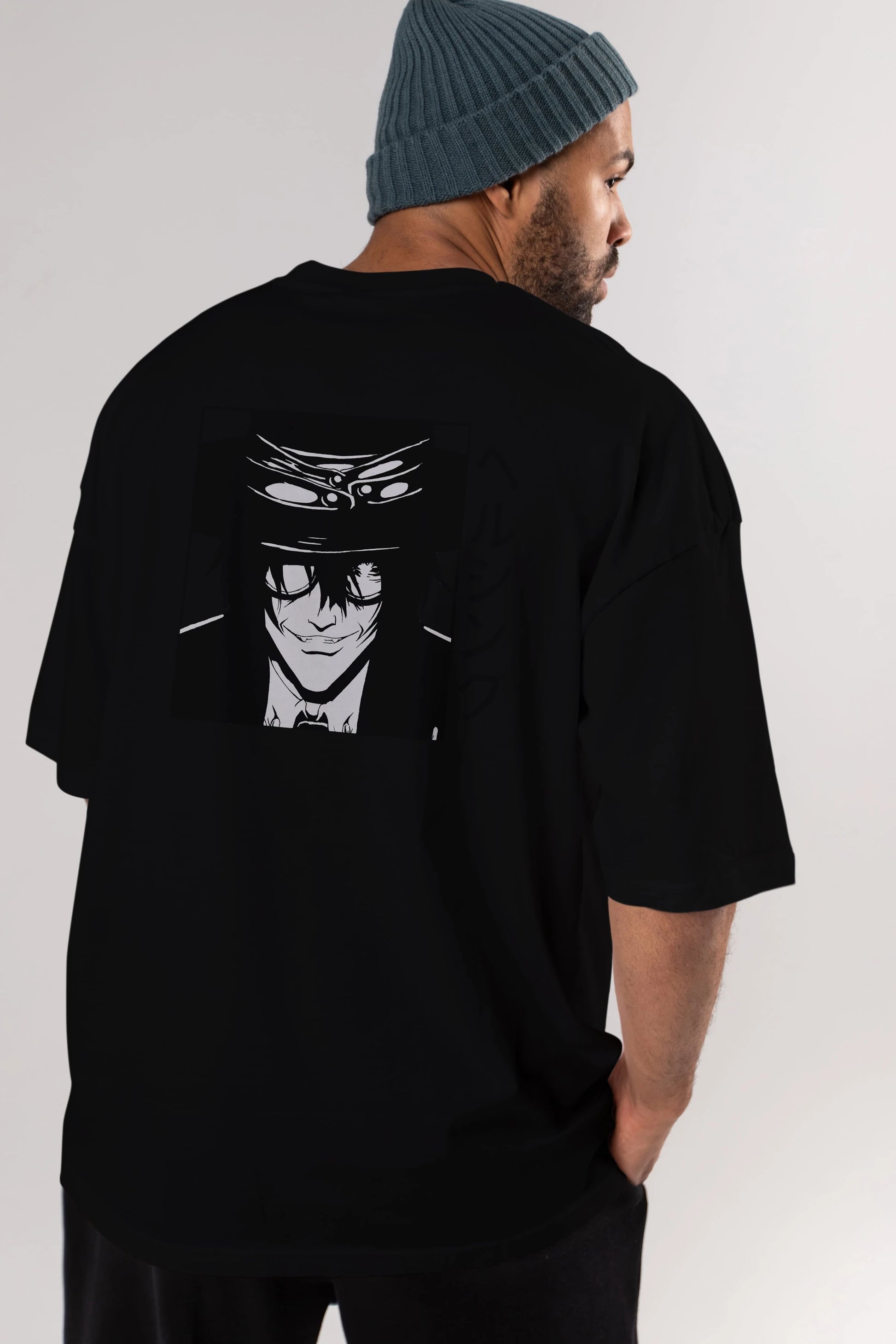 Alucard 1 Anime Arka Baskılı Oversize t-shirt Erkek Kadın Unisex