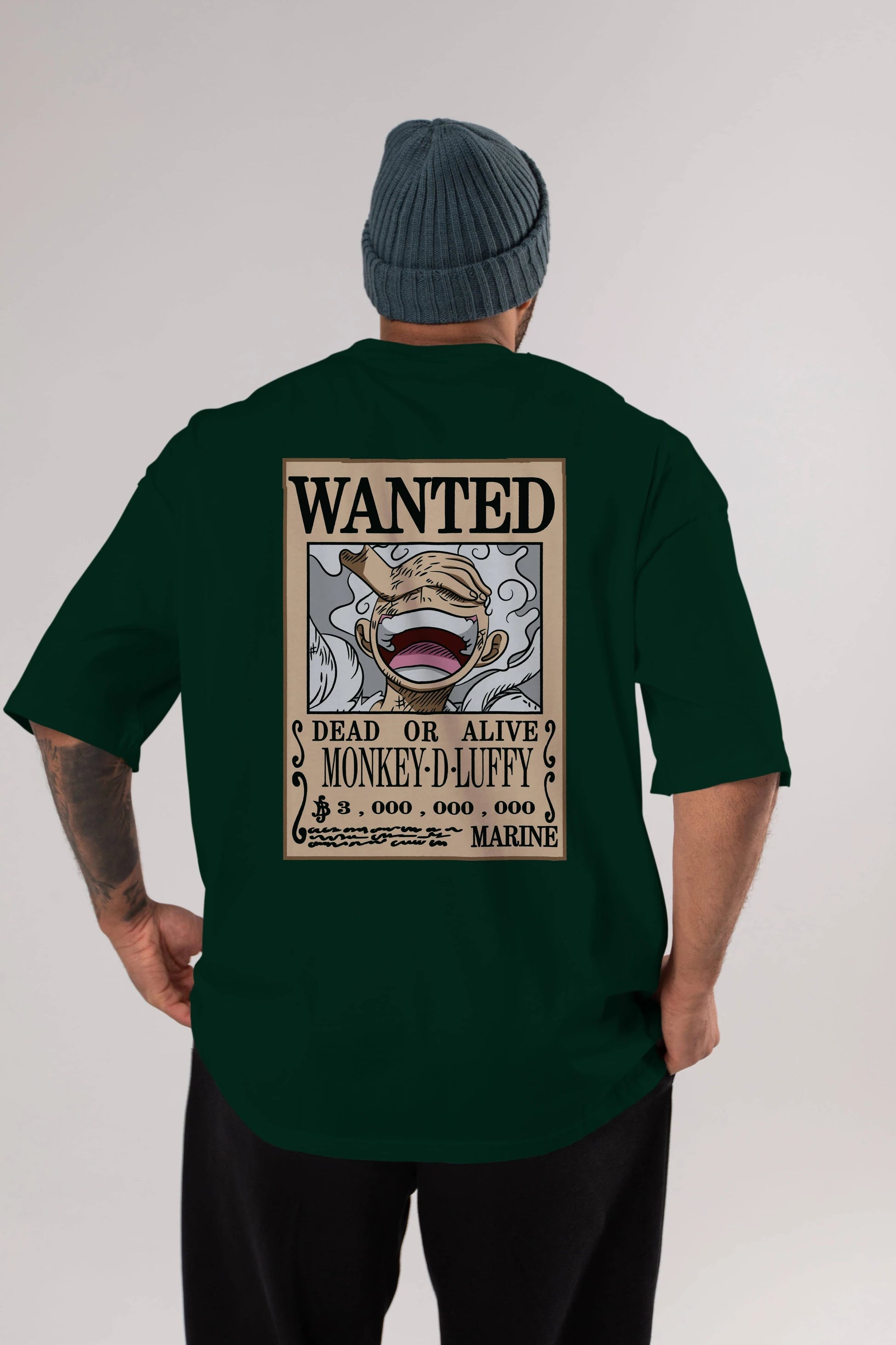 CARTEL LUFFY GEAR 5 Anime Arka Baskılı Oversize t-shirt Erkek Kadın Unisex