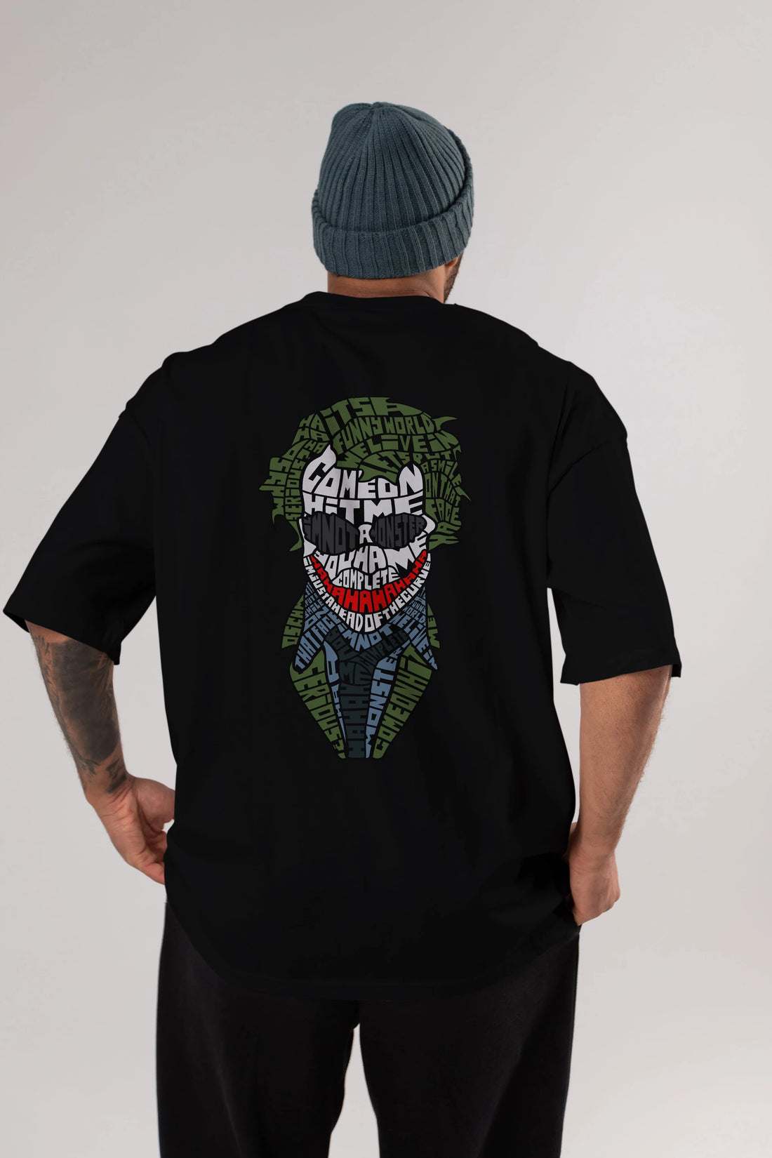 Why So Serious Arka Baskılı Oversize t-shirt %100 pamuk Erkek Kadın Unisex