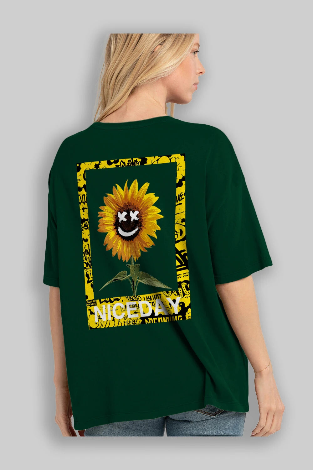 Niceday Streewear Arka Baskılı Oversize t-shirt Erkek Kadın Unisex