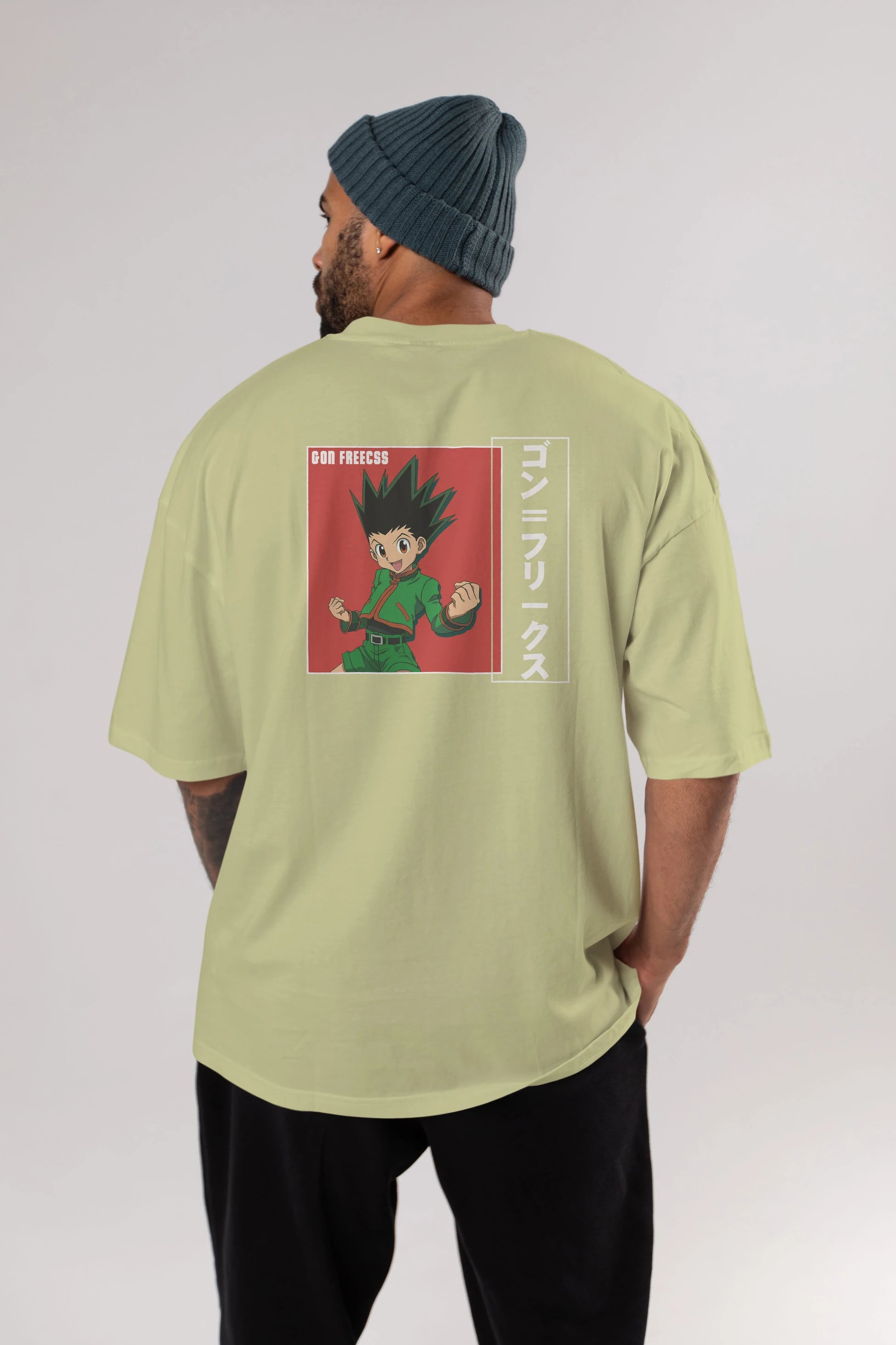 Gon Freecss HUNTER X HUNTER 5 Anime Arka Baskılı Oversize t-shirt Erkek Kadın Unisex