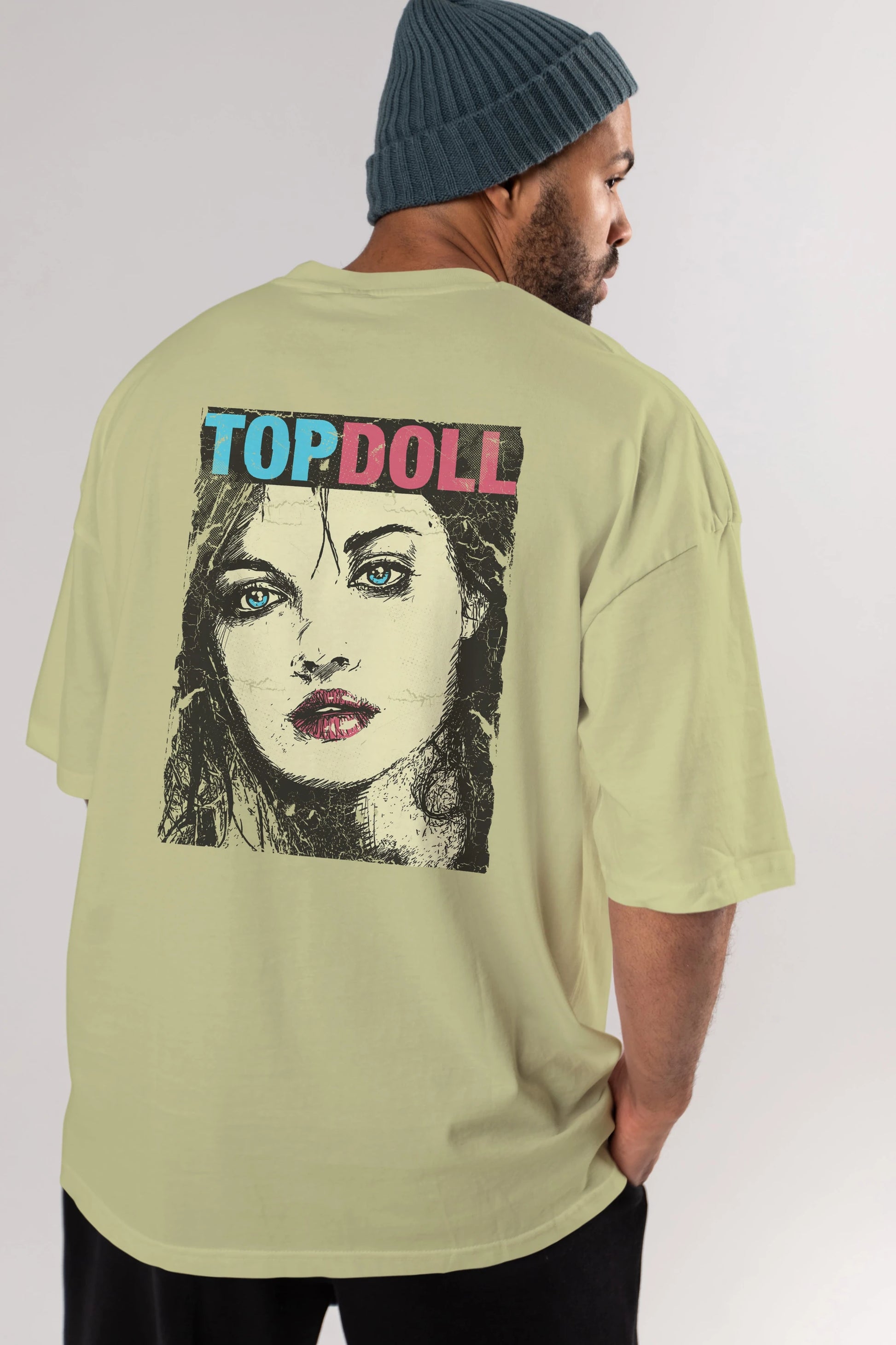 Topdoll Streetwear Arka Baskılı Oversize t-shirt Erkek Kadın Unisex
