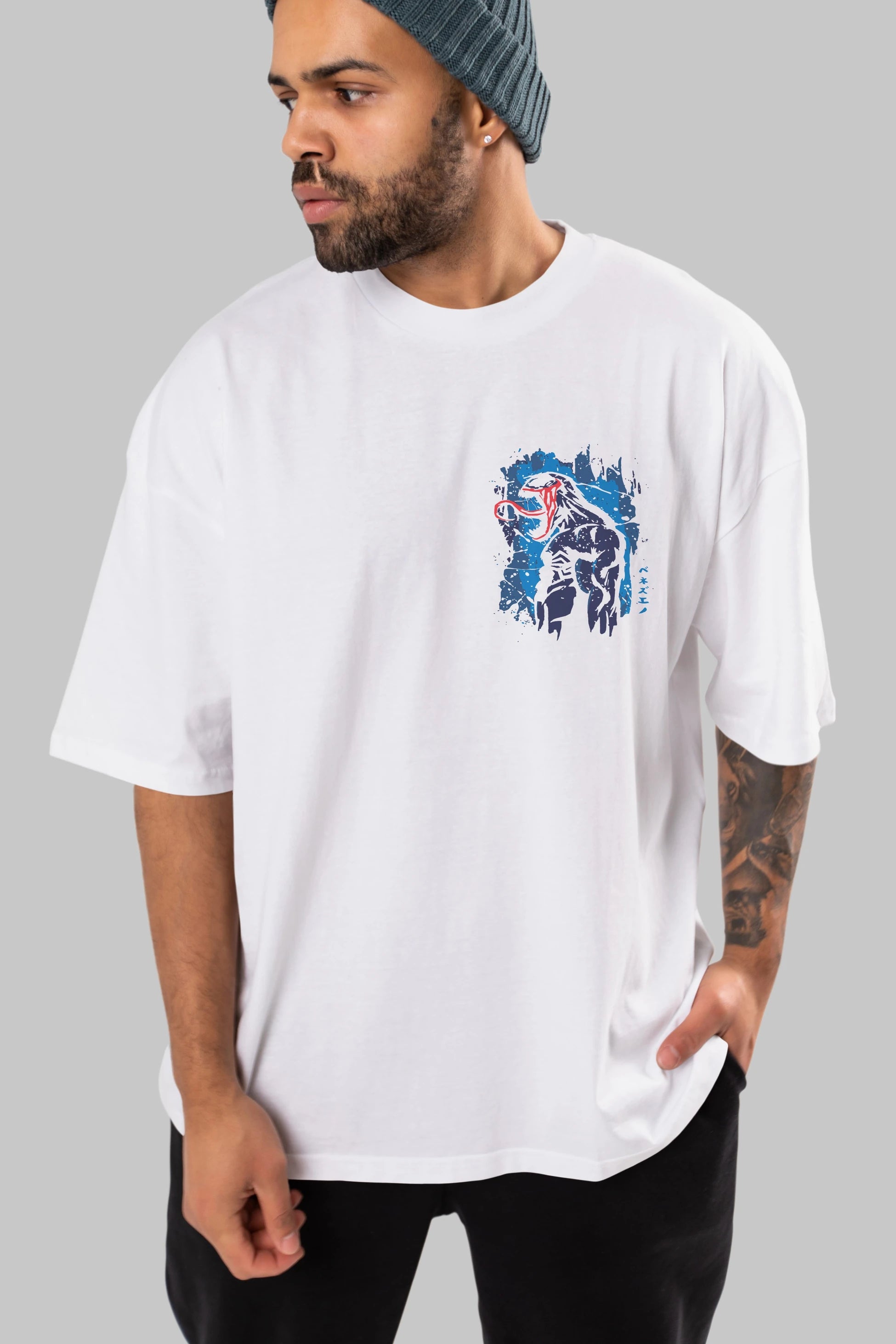 Venom (24) Ön Sol Baskılı Oversize t-shirt Erkek Kadın Unisex %100 Pamuk Bisiklet Yaka tişort
