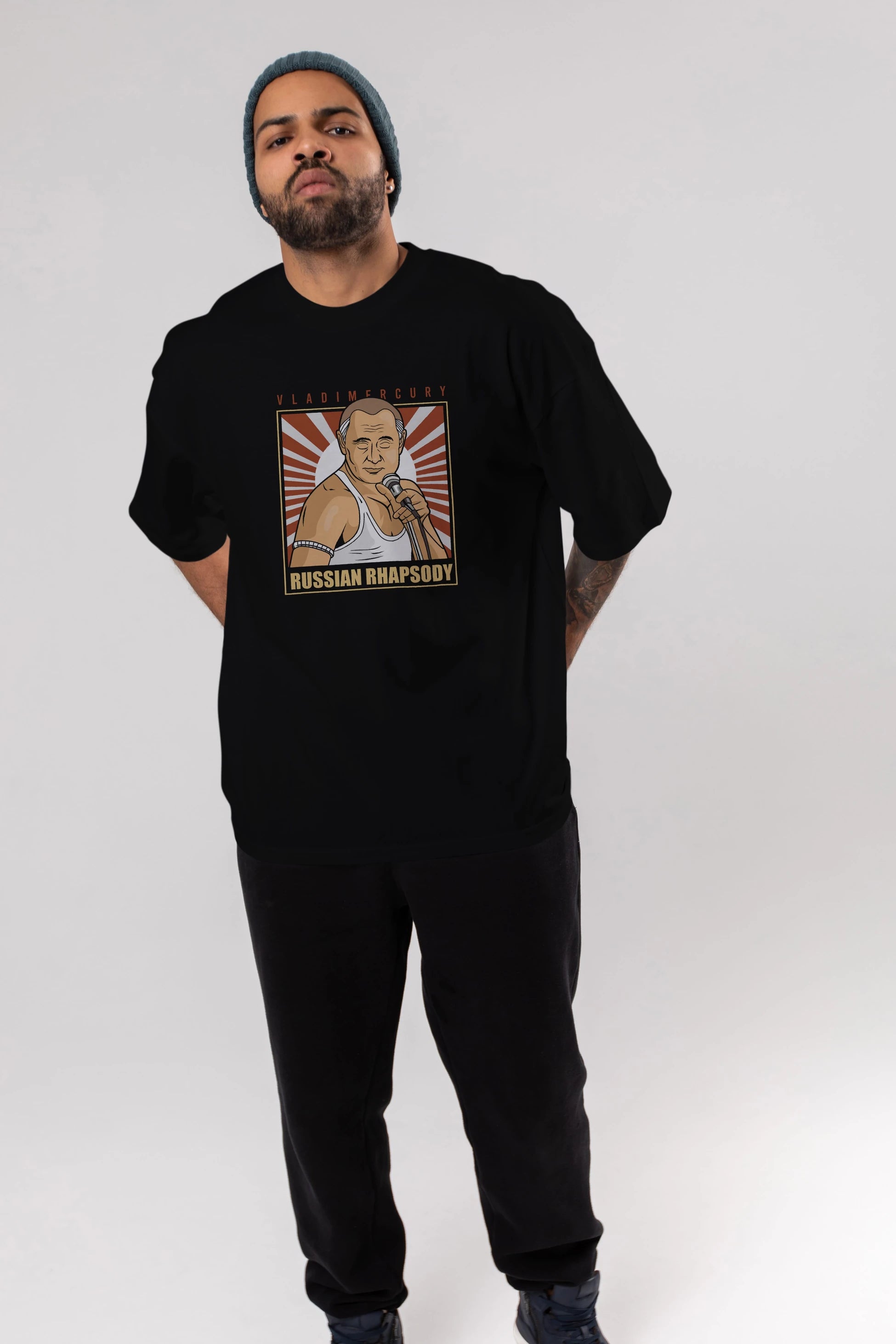 Freddy Puttin Ön Baskılı Oversize t-shirt Erkek Kadın Unisex %100 Pamuk tişort