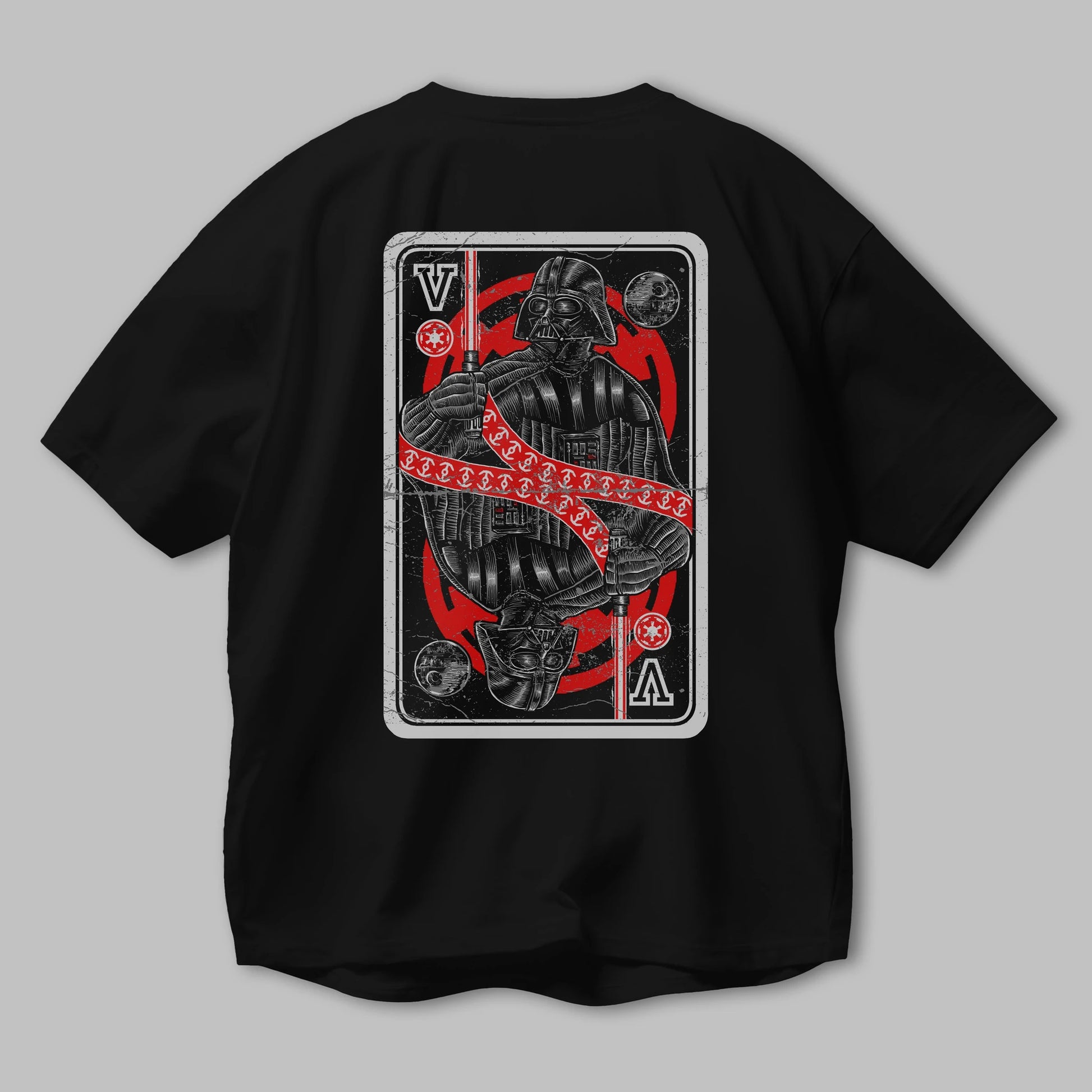 King Of The Darkside Arka Baskılı Oversize t-shirt Erkek Kadın Unisex %100 Pamuk
