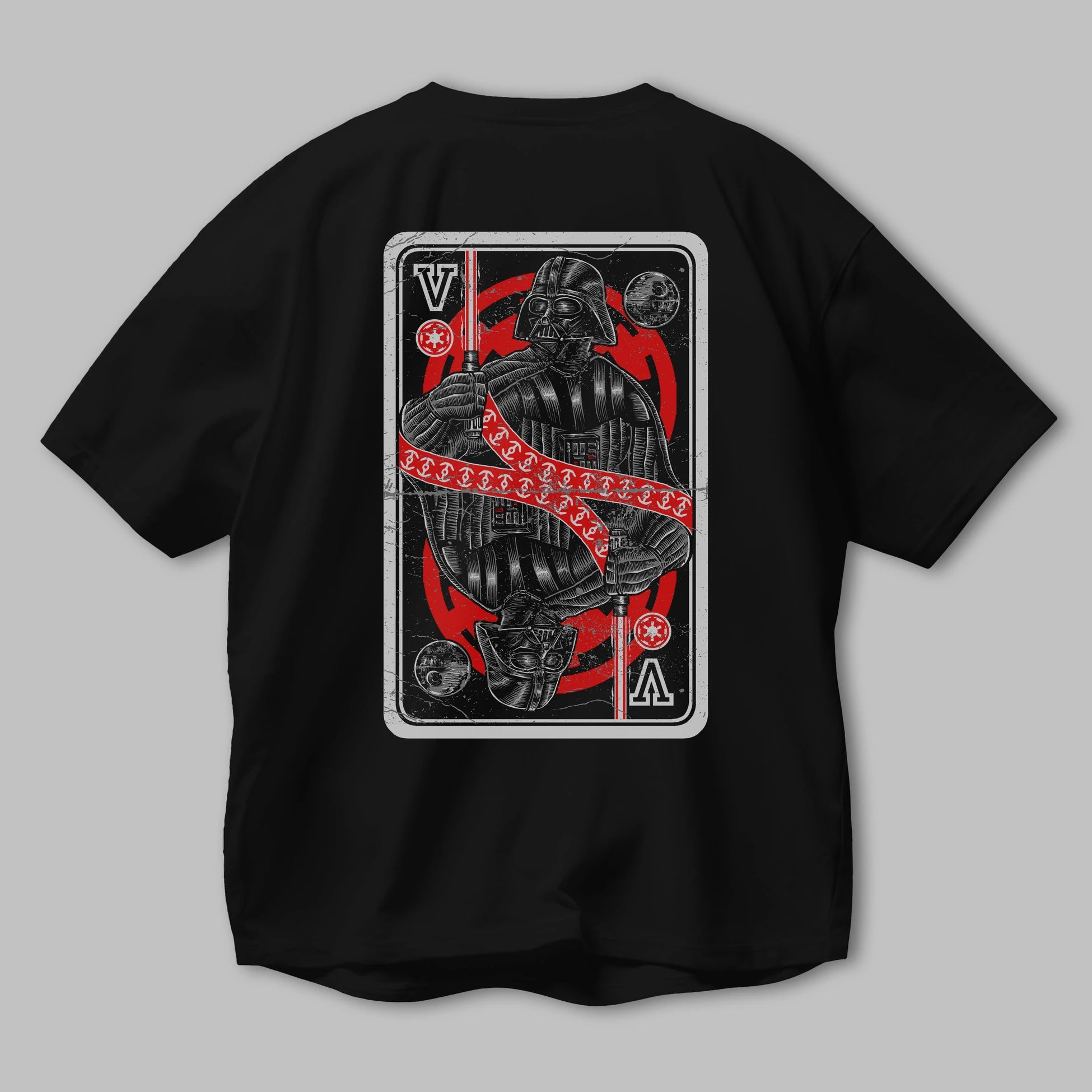 King Of The Darkside Arka Baskılı Oversize t-shirt Erkek Kadın Unisex %100 Pamuk