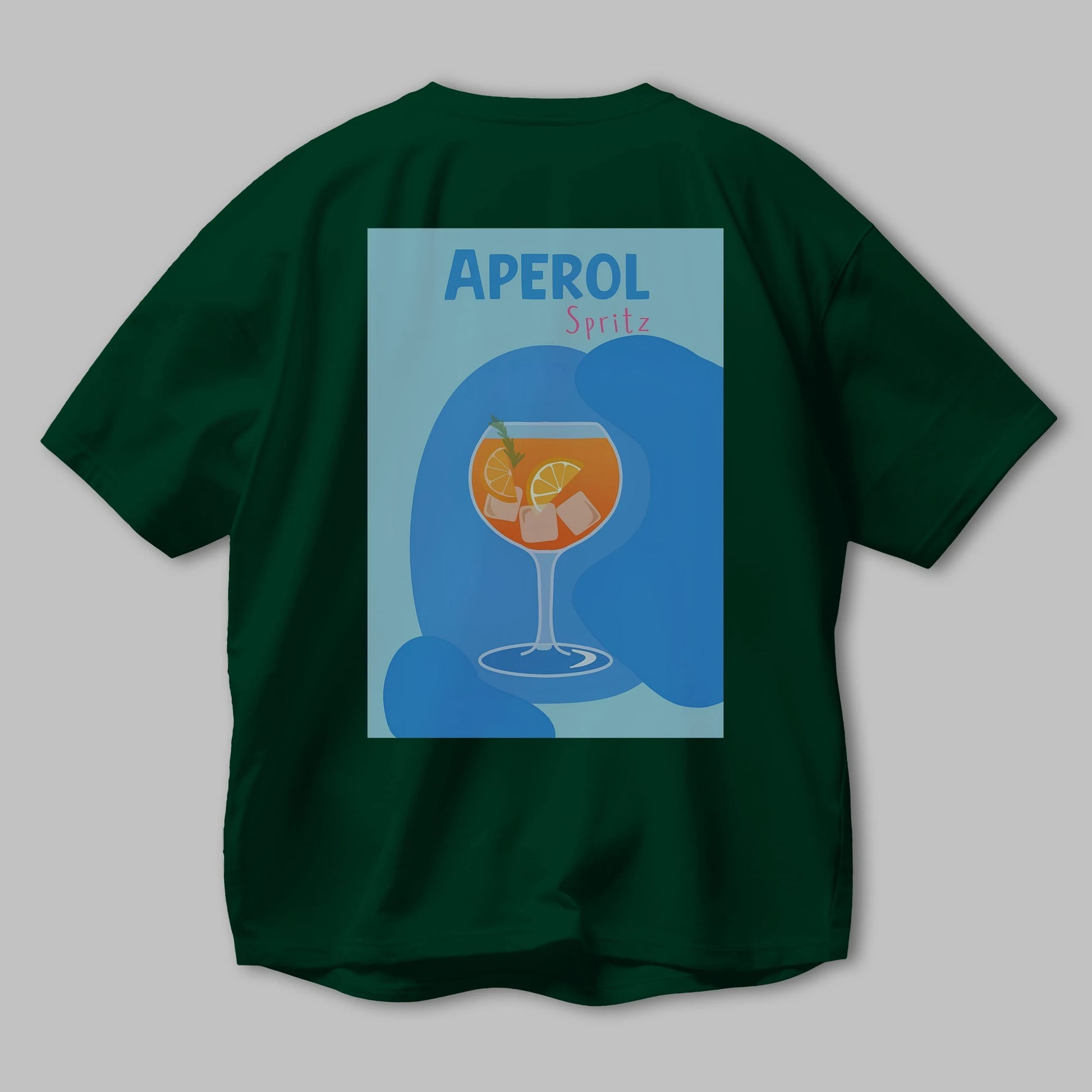 Aperol Spritz 10 Arka Baskılı Oversize t-shirt Erkek Kadın Unisex %100 Pamuk Bisiklet Yaka tişort