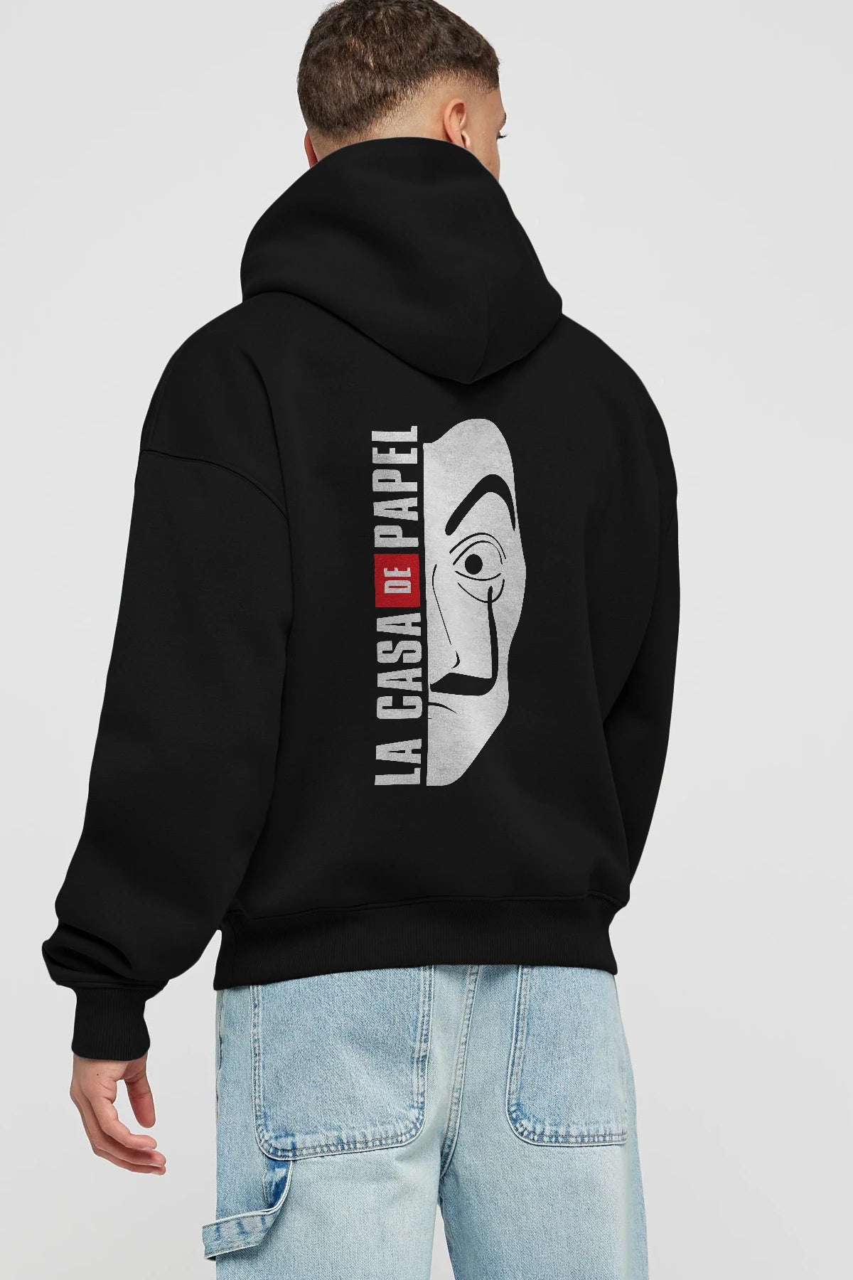 La Casa De Papel (3) Arka Baskılı Hoodie Oversize Kapüşonlu Sweatshirt Erkek Kadın Unisex