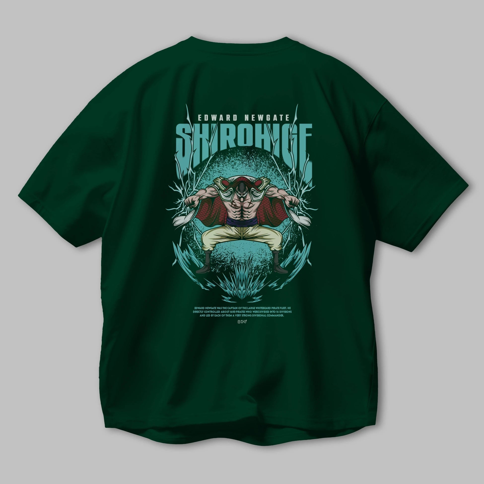 Shirohige Anime Arka Baskılı Oversize t-shirt Erkek Kadın Unisex