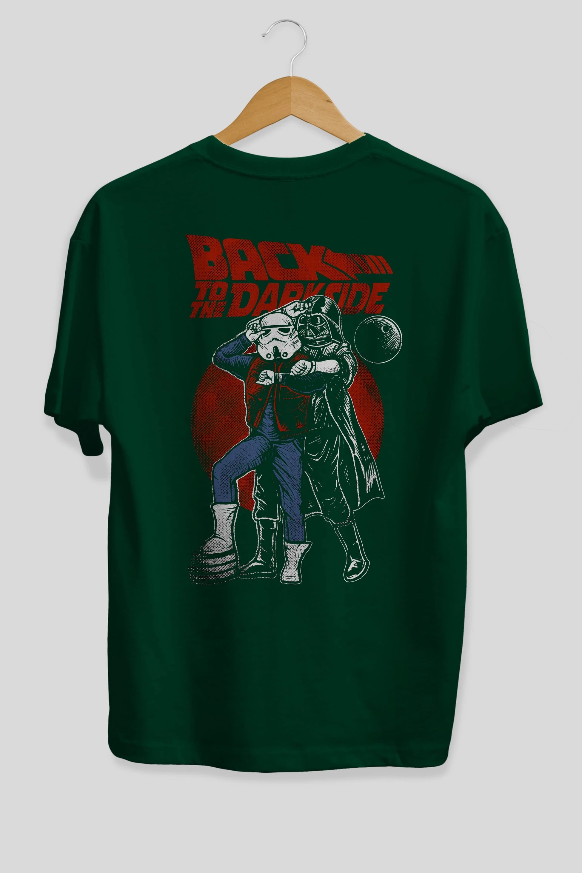 Back To The Darkside Arka Baskılı Oversize t-shirt Erkek Kadın Unisex %100 Pamuk
