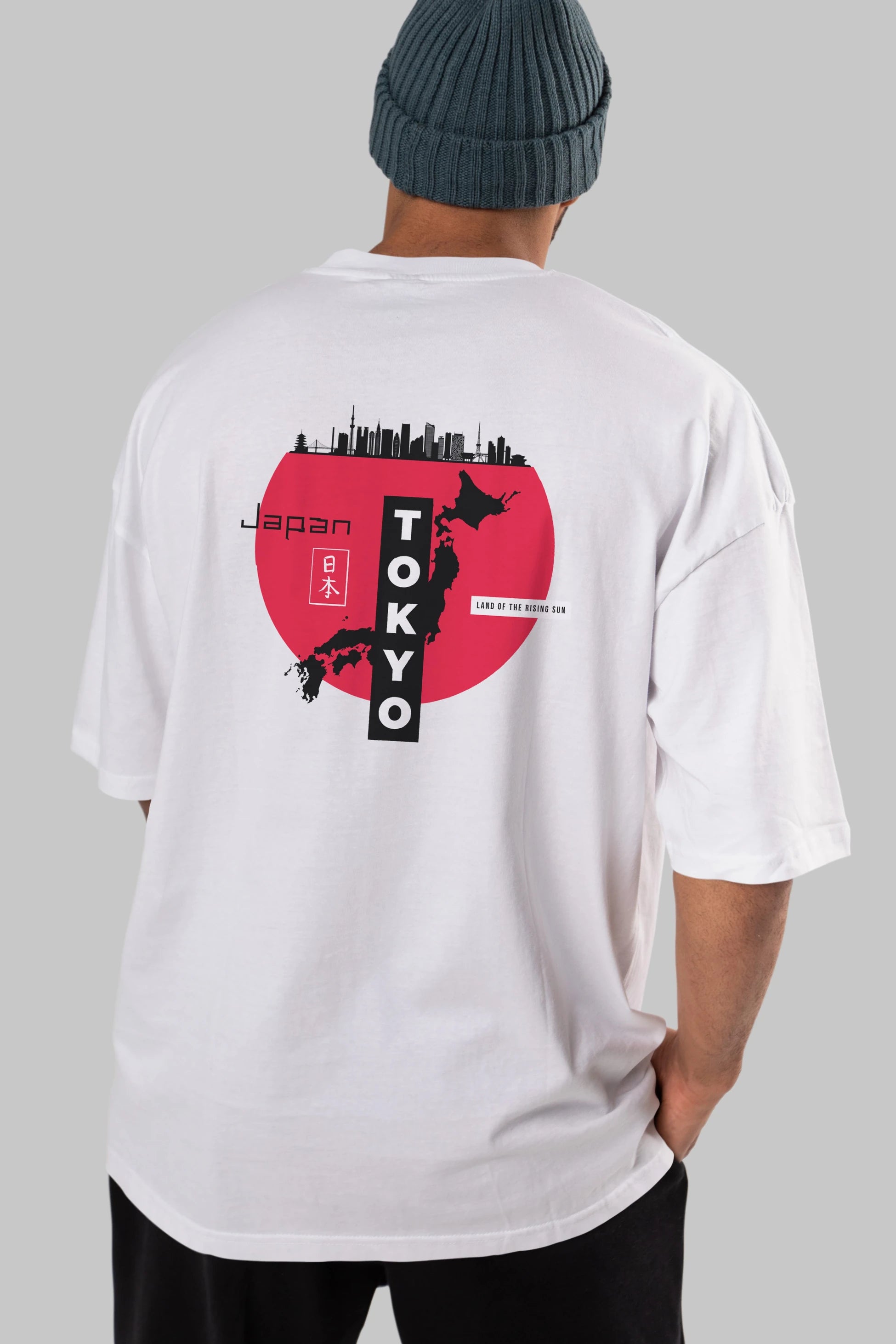 Japan Tokyo Arka Baskılı Oversize t-shirt Erkek Kadın Unisex