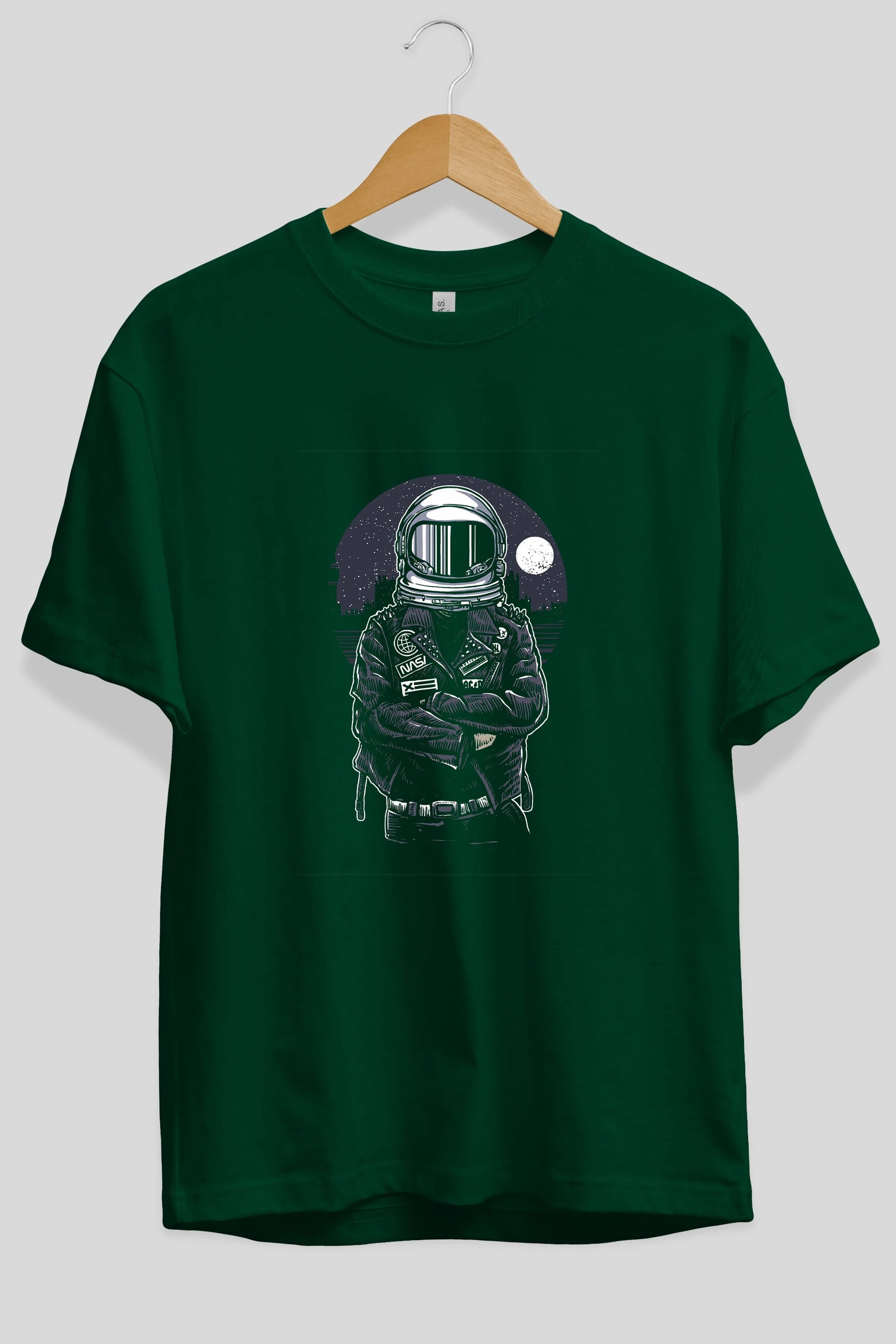 Astronaut Rebel Ön Baskılı Oversize t-shirt Erkek Kadın Unisex %100 Pamuk tişort