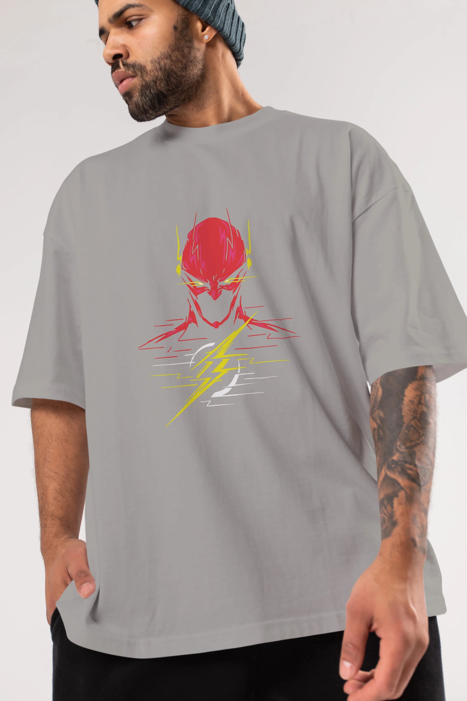 Flash Avengers (2) Ön Baskılı Oversize t-shirt Erkek Kadın Unisex %100 Pamuk Bisiklet Yaka tişort