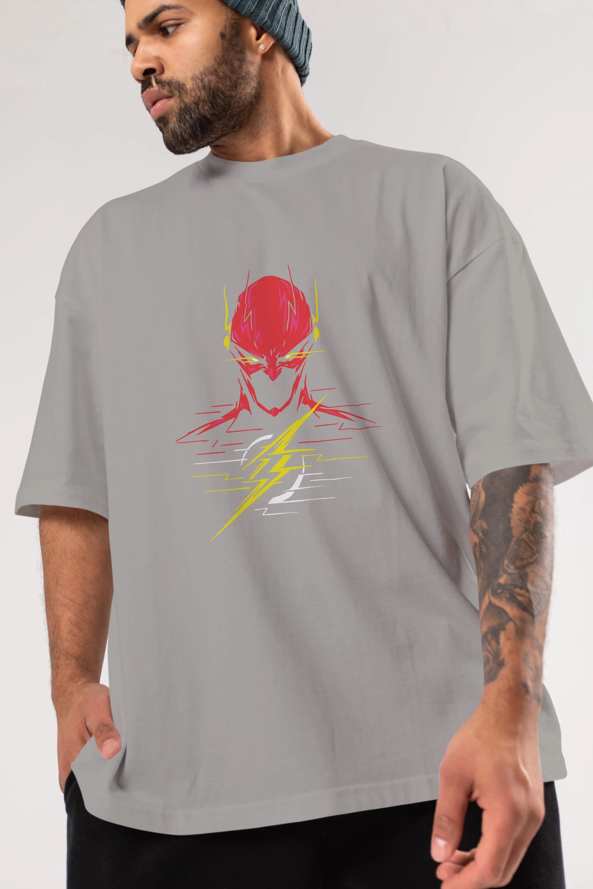Flash Avengers (2) Ön Baskılı Oversize t-shirt Erkek Kadın Unisex %100 Pamuk Bisiklet Yaka tişort