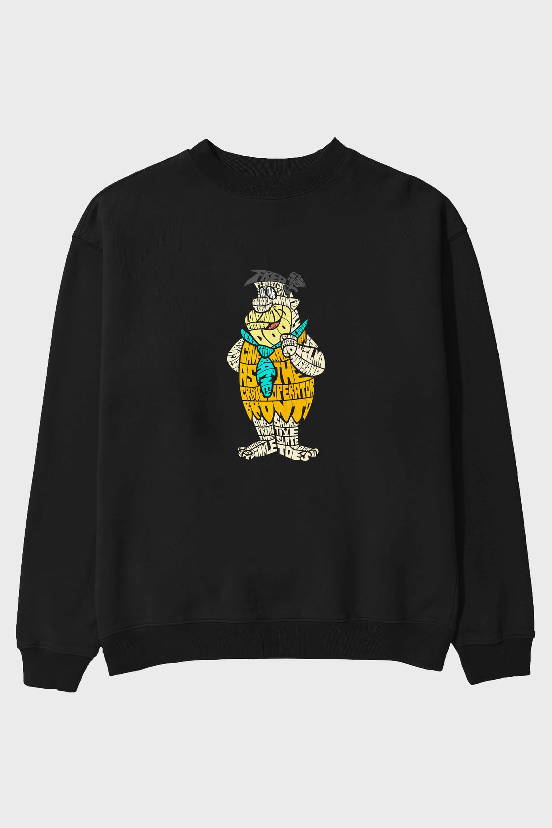 Fred Flintstone Ön Baskılı Oversize Sweatshirt Erkek Kadın Unisex