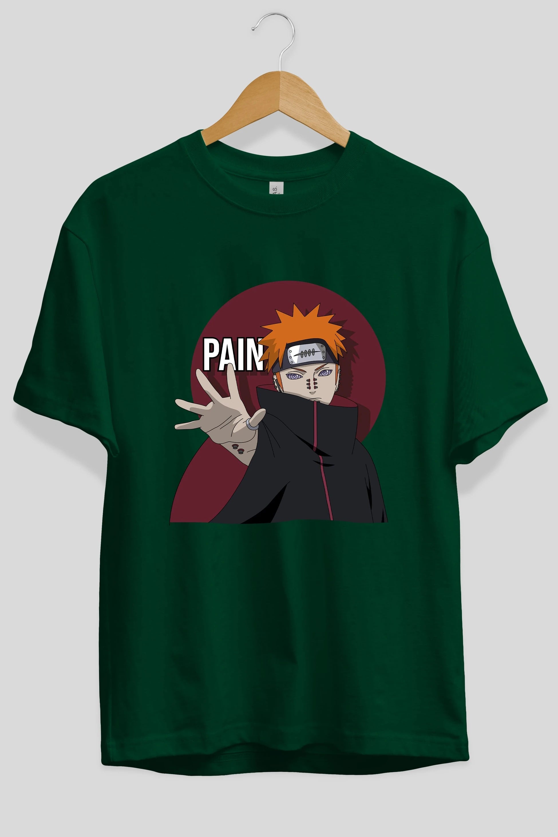 PAIN NARUTO Anime Ön Baskılı Oversize t-shirt %100 pamuk Erkek Kadın Unisex