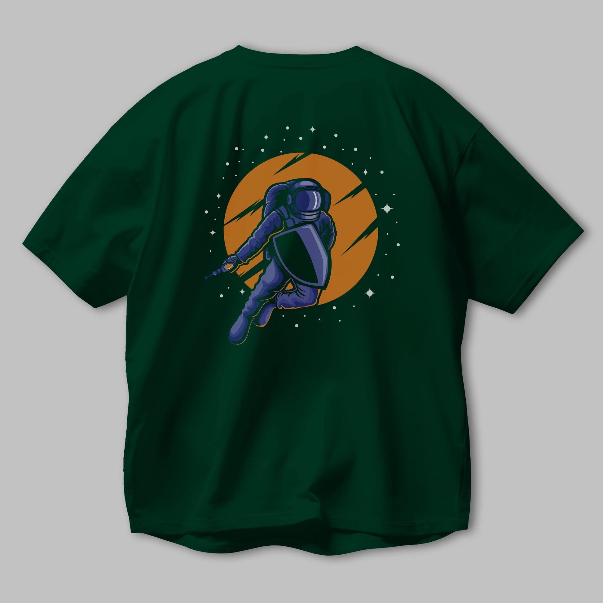 Astro Wars Arka Baskılı Oversize t-shirt Erkek Kadın Unisex