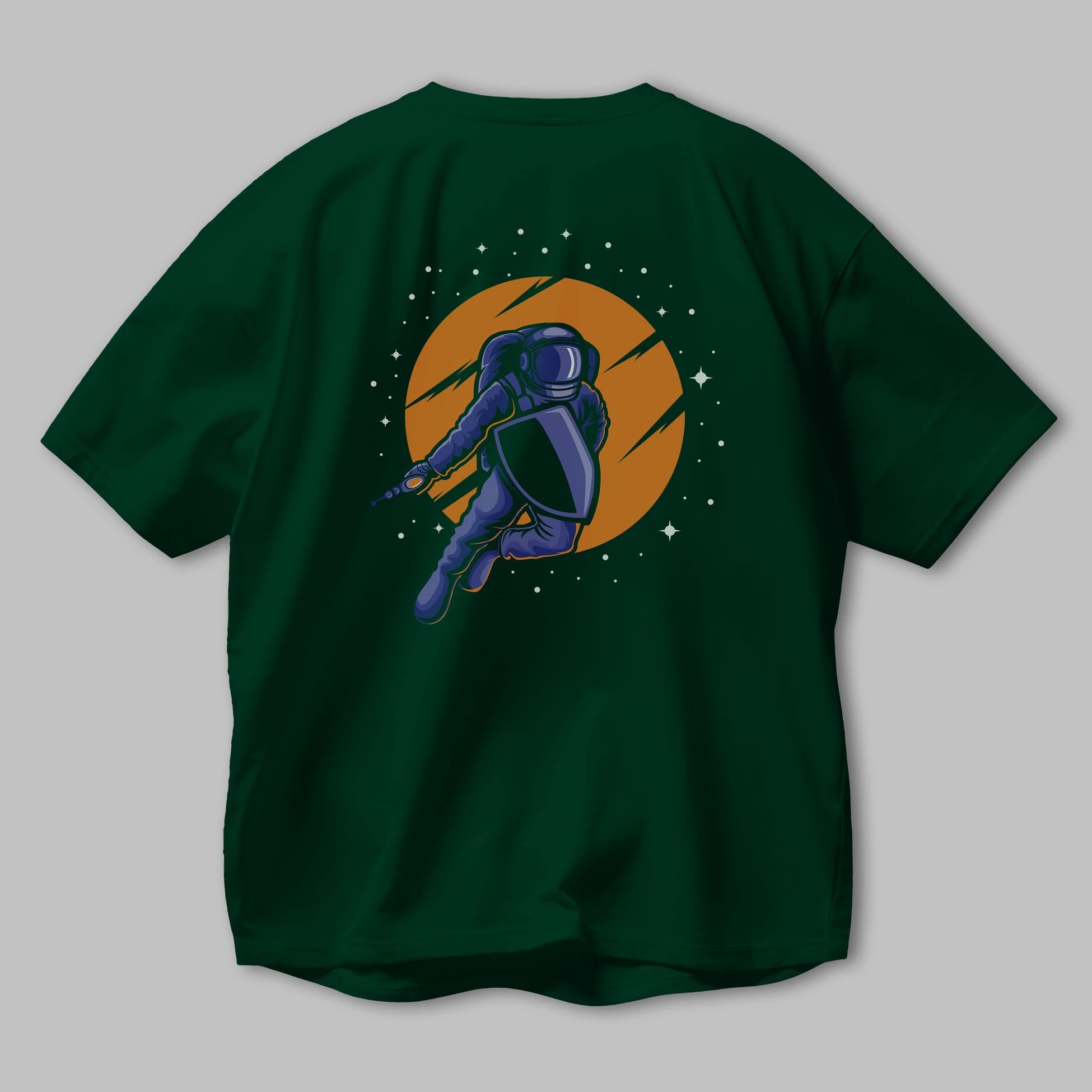 Astro Wars Arka Baskılı Oversize t-shirt Erkek Kadın Unisex