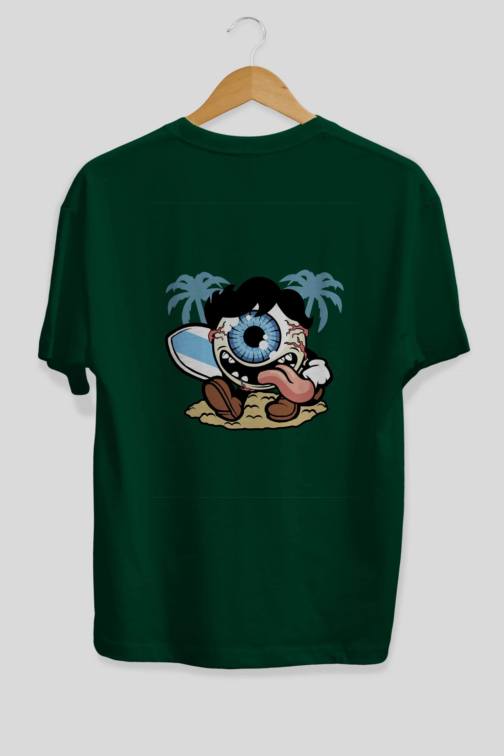 Eye Ball Surfer Arka Baskılı Oversize t-shirt Erkek Kadın Unisex %100 Pamuk tişort