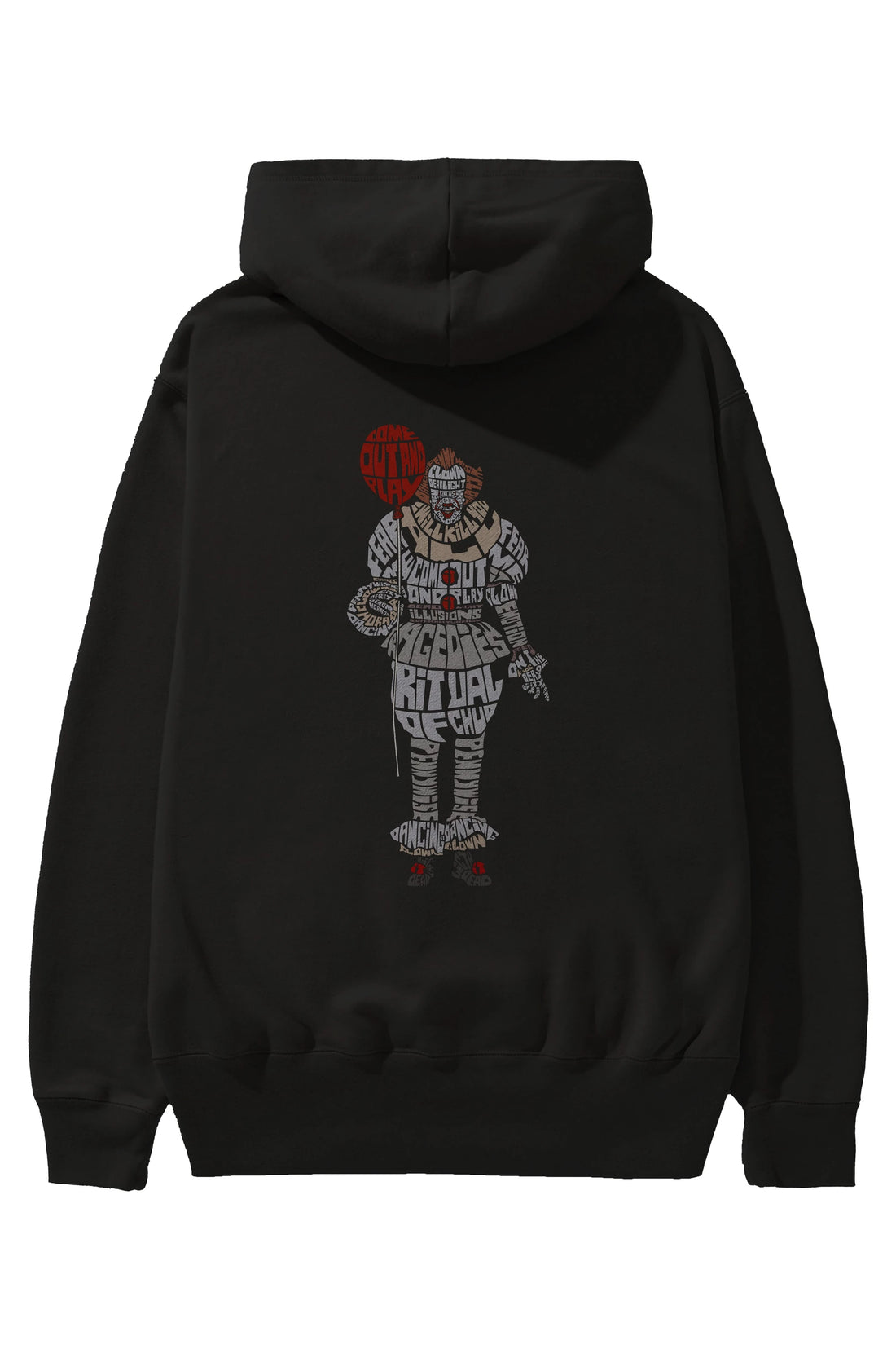 It Arka Baskılı Hoodie Oversize Kapüşonlu Sweatshirt Erkek Kadın Unisex