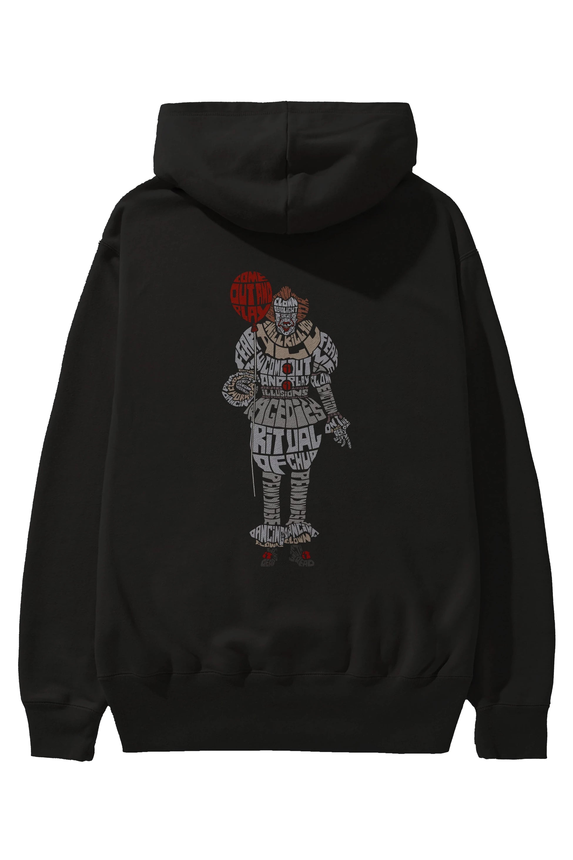 It Arka Baskılı Hoodie Oversize Kapüşonlu Sweatshirt Erkek Kadın Unisex