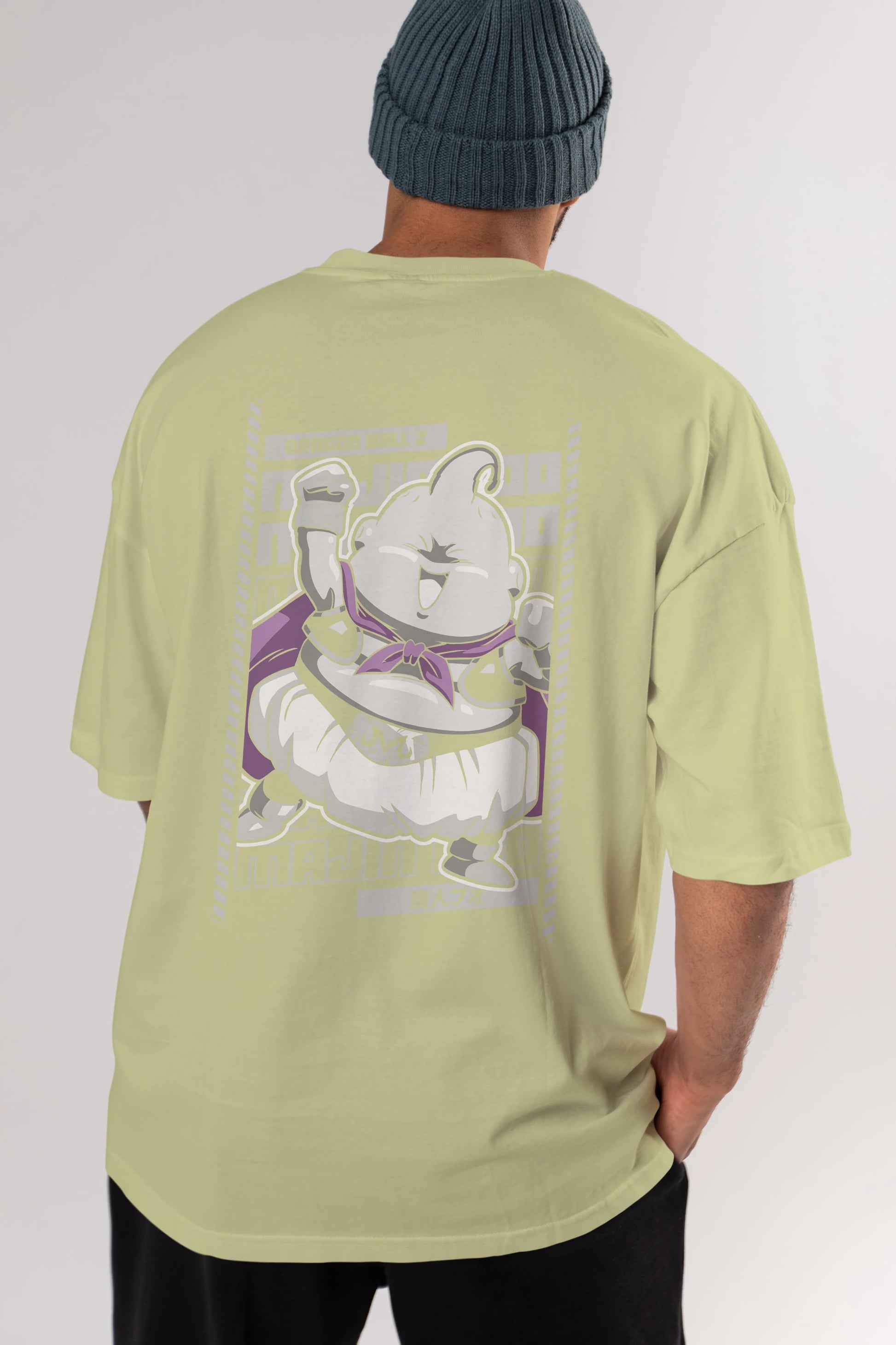 MAJIN BOO2 Anime Arka Baskılı Oversize t-shirt Erkek Kadın Unisex